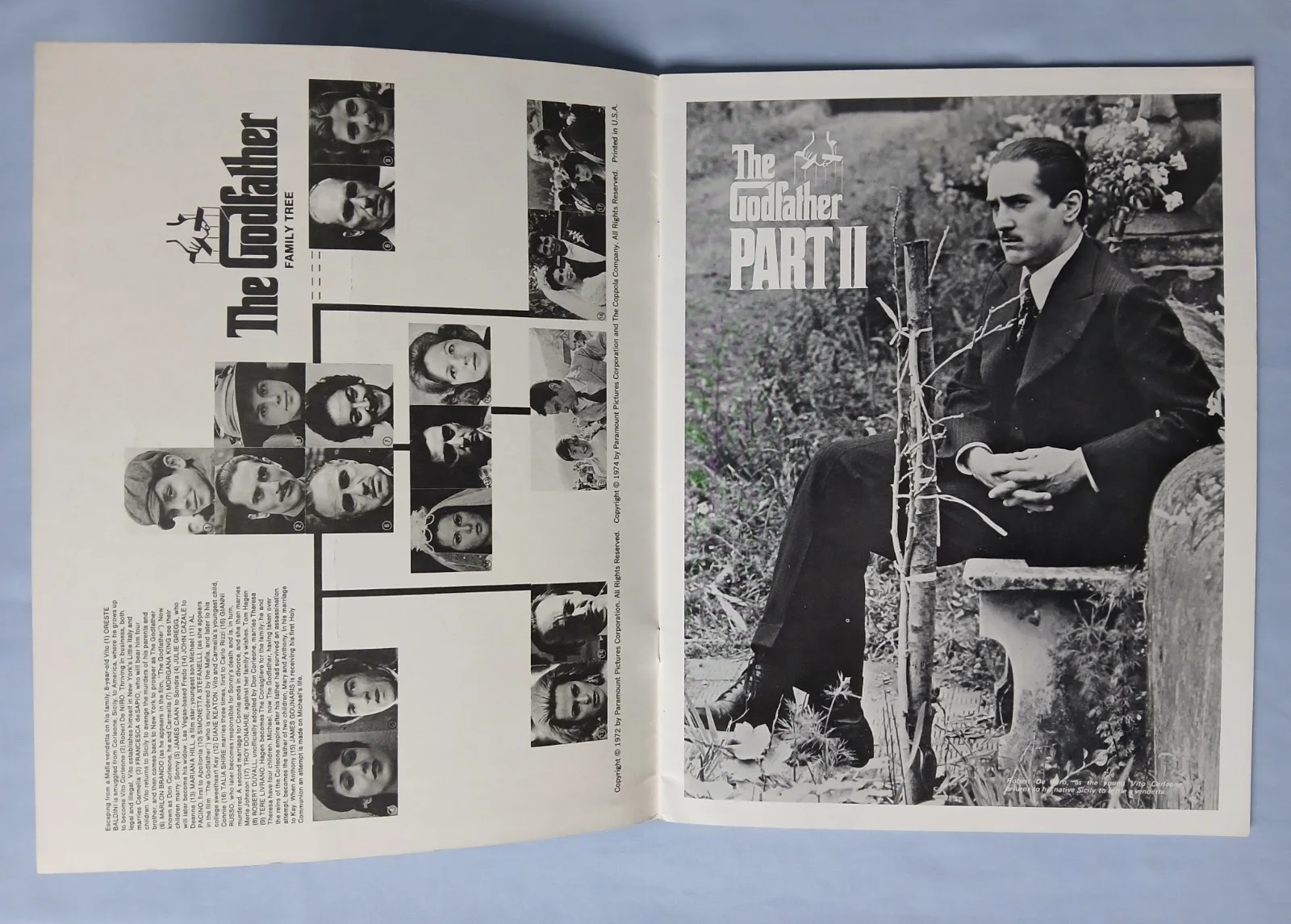 THE GODFATHER PART II (1974) original cinema souvenir brochure programme, изображение 2