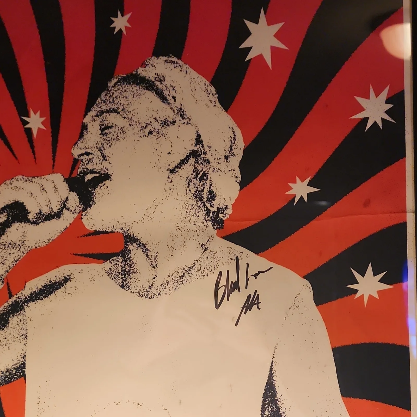 Matisyahu Signed Poster Red Black White Stars Design Original Music, изображение 2