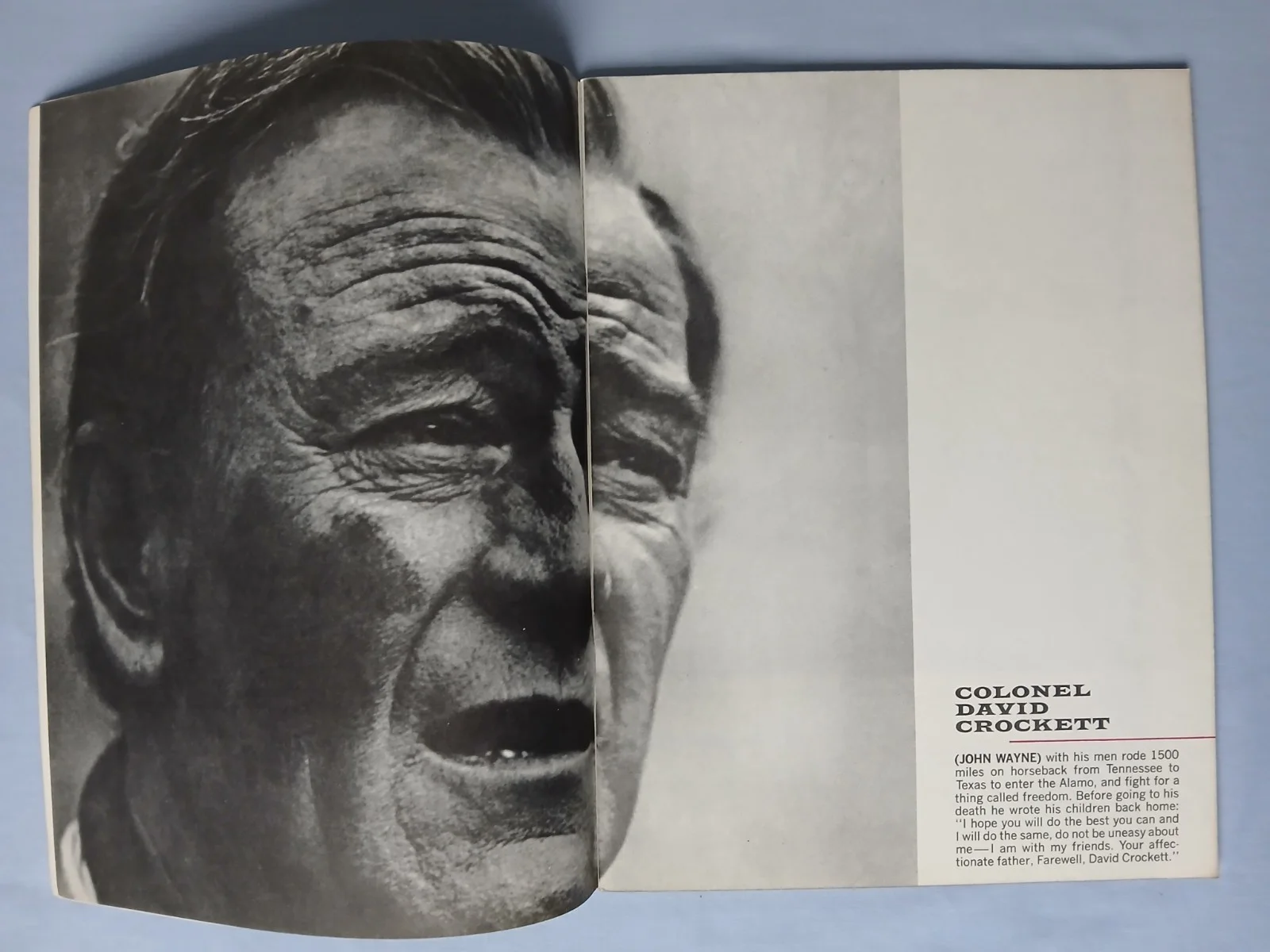 THE ALAMO (1960) original cinema souvenir brochure - John Wayne, изображение 3