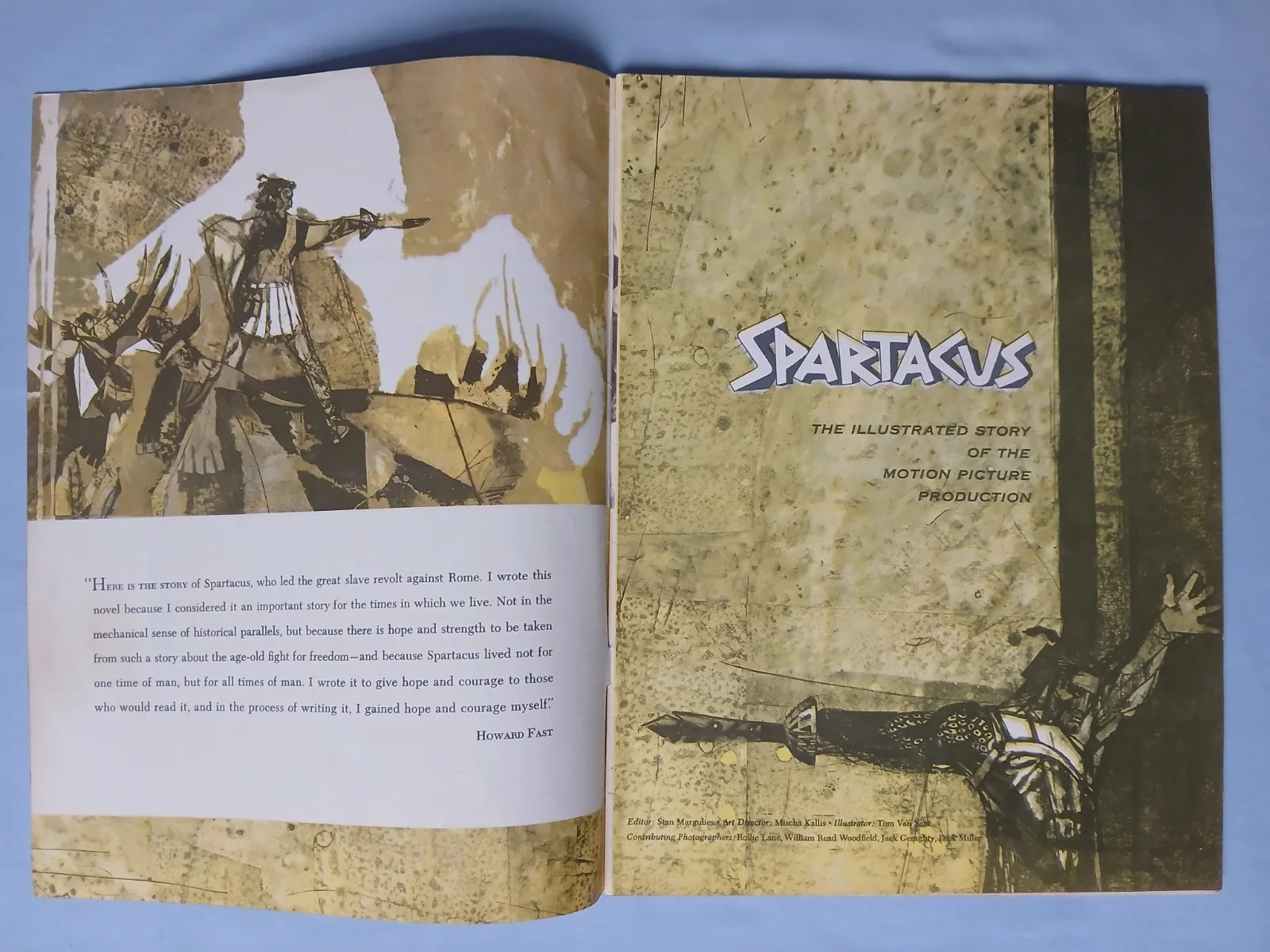 SPARTACUS (1960) original cinema souvenir brochure programme, image 2
