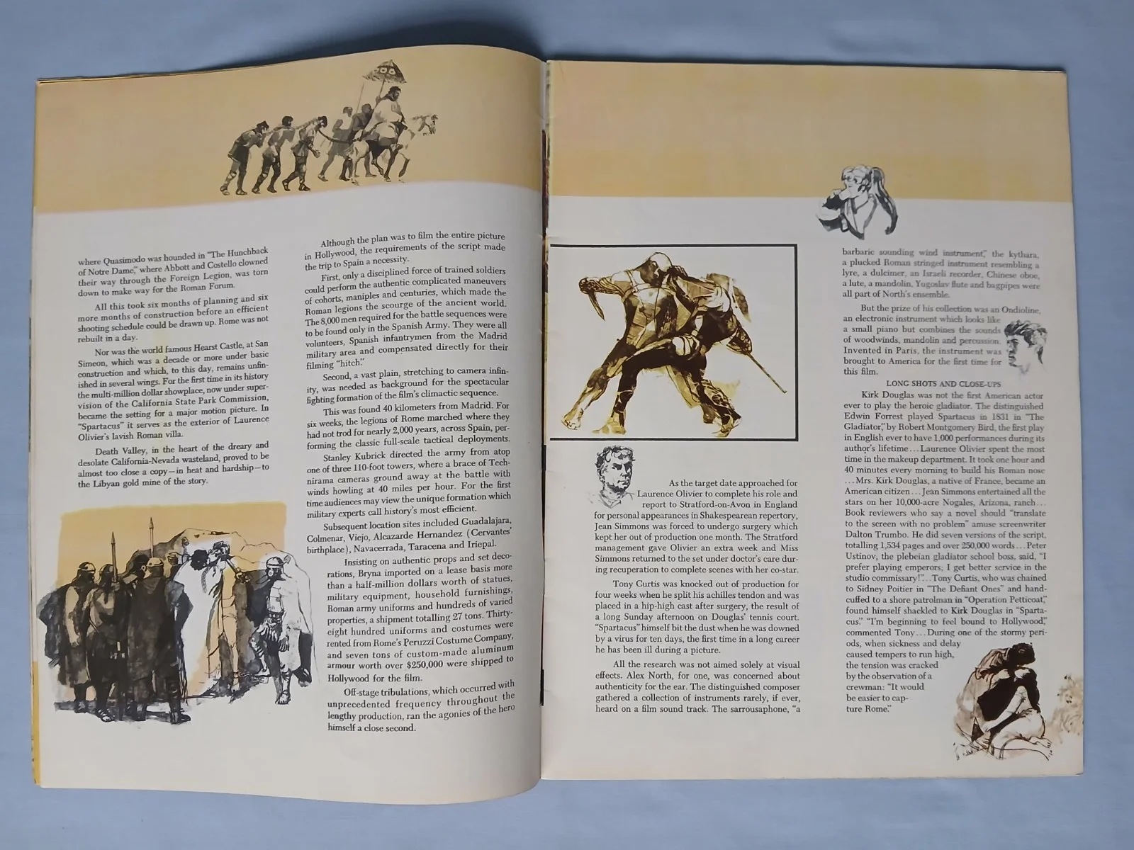 SPARTACUS (1960) original cinema souvenir brochure programme, image 4