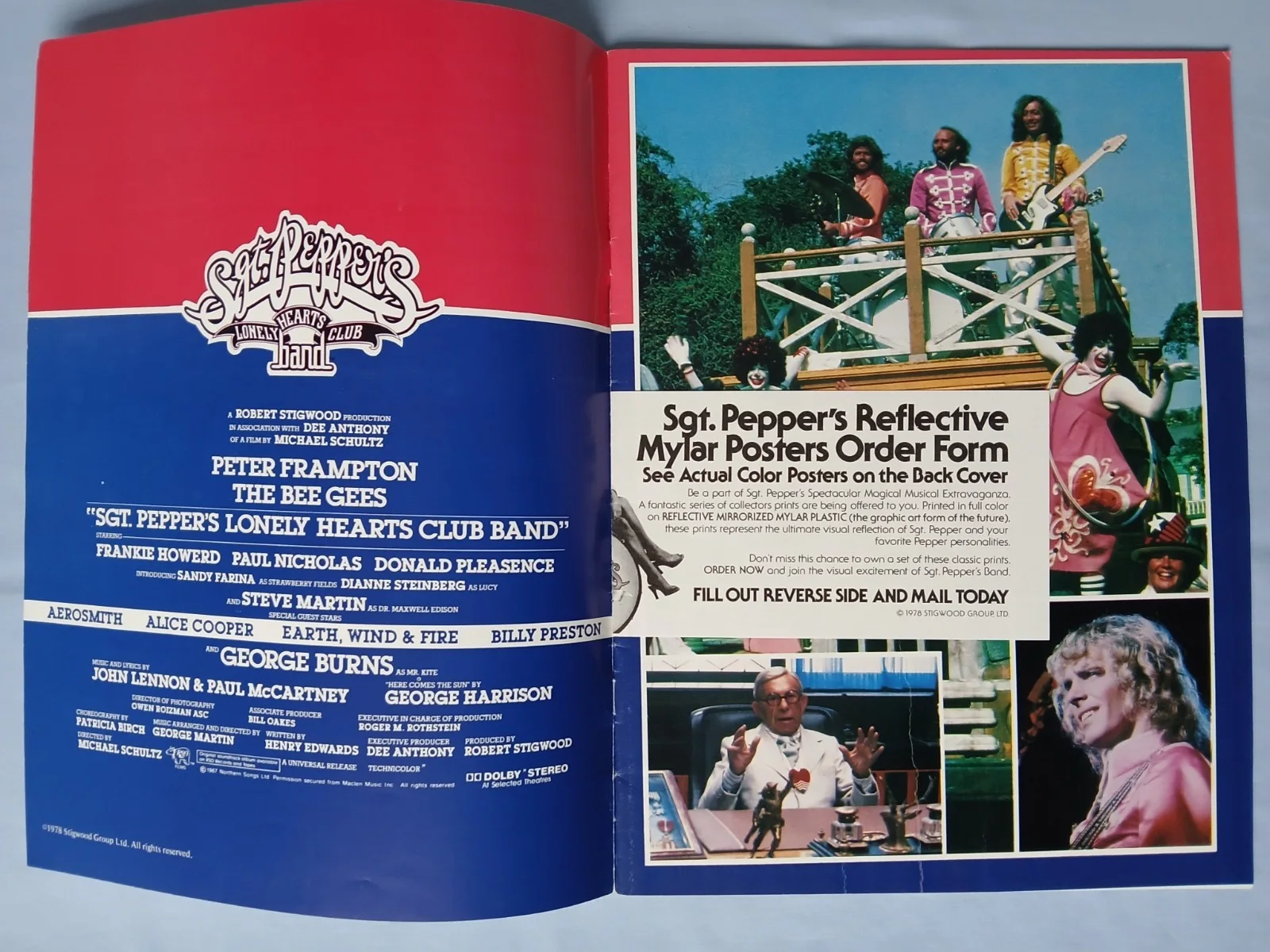 SGT PEPPERS LONELY HEARTS CLUB BAND (1978) original cinema souvenir brochure, изображение 2