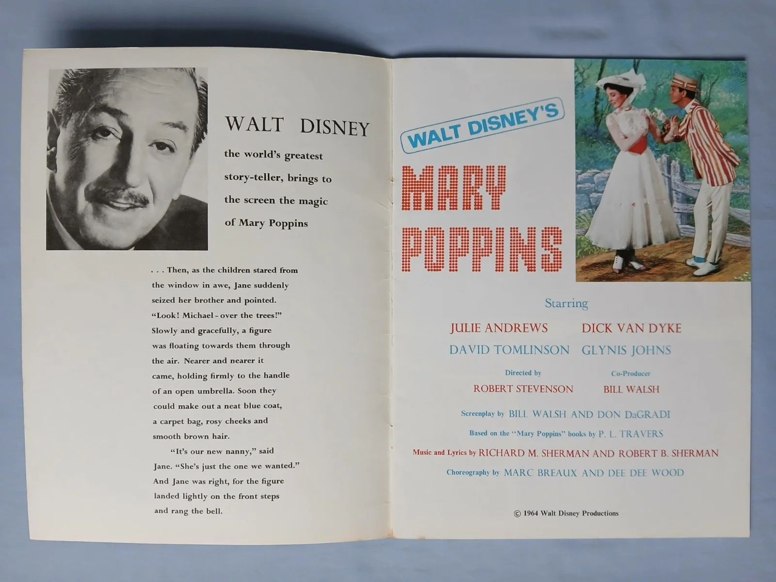 MARY POPPINS (1964) original cinema souvenir brochure programme - Julie Andrews, изображение 2