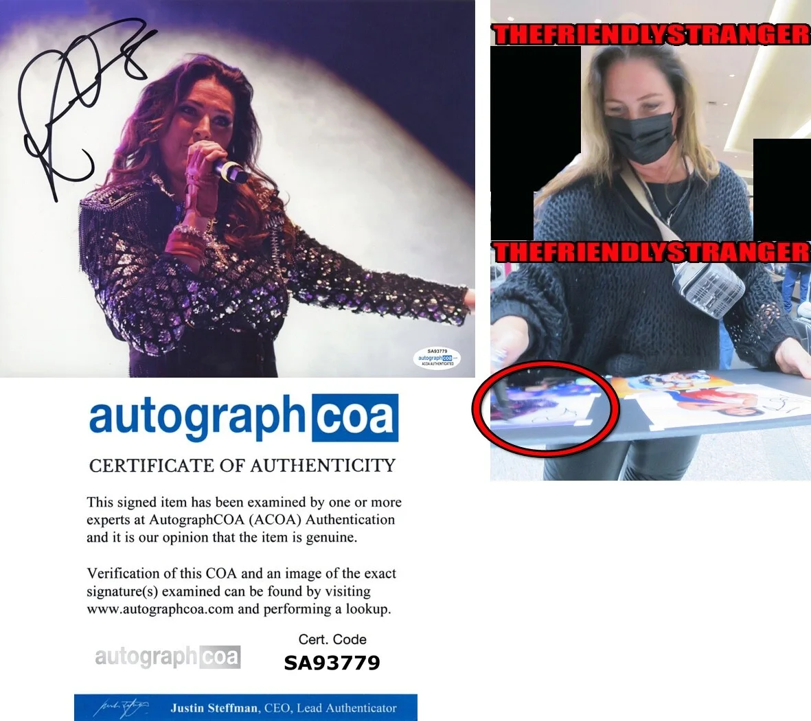 JENNY BERGGREN — Jenny Berggren signed "ACE OF BASE" signed 8x10 Photo EXACT PROOF b ACOA COA