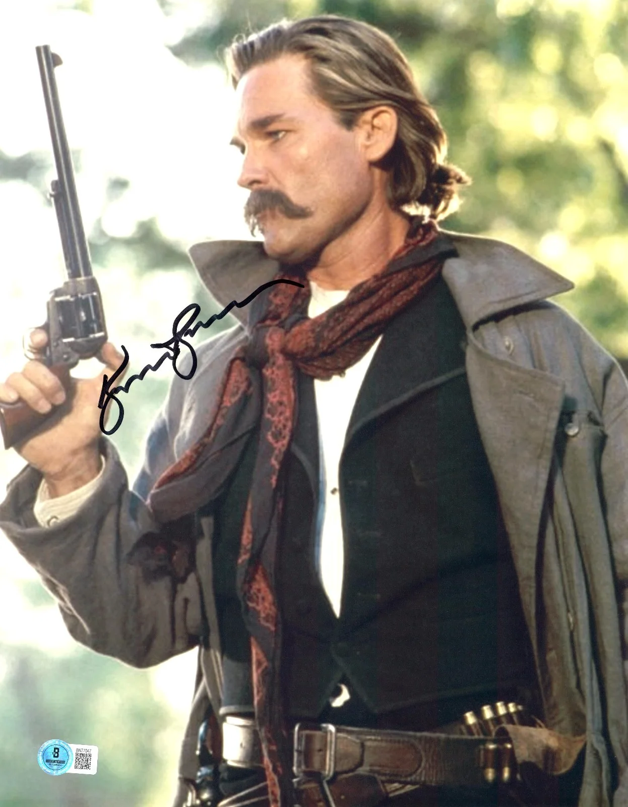 Kurt Russell — Kurt Russell Signed Autograph Tombstone 11x14 Photo BAS Beckett Wyatt Earp