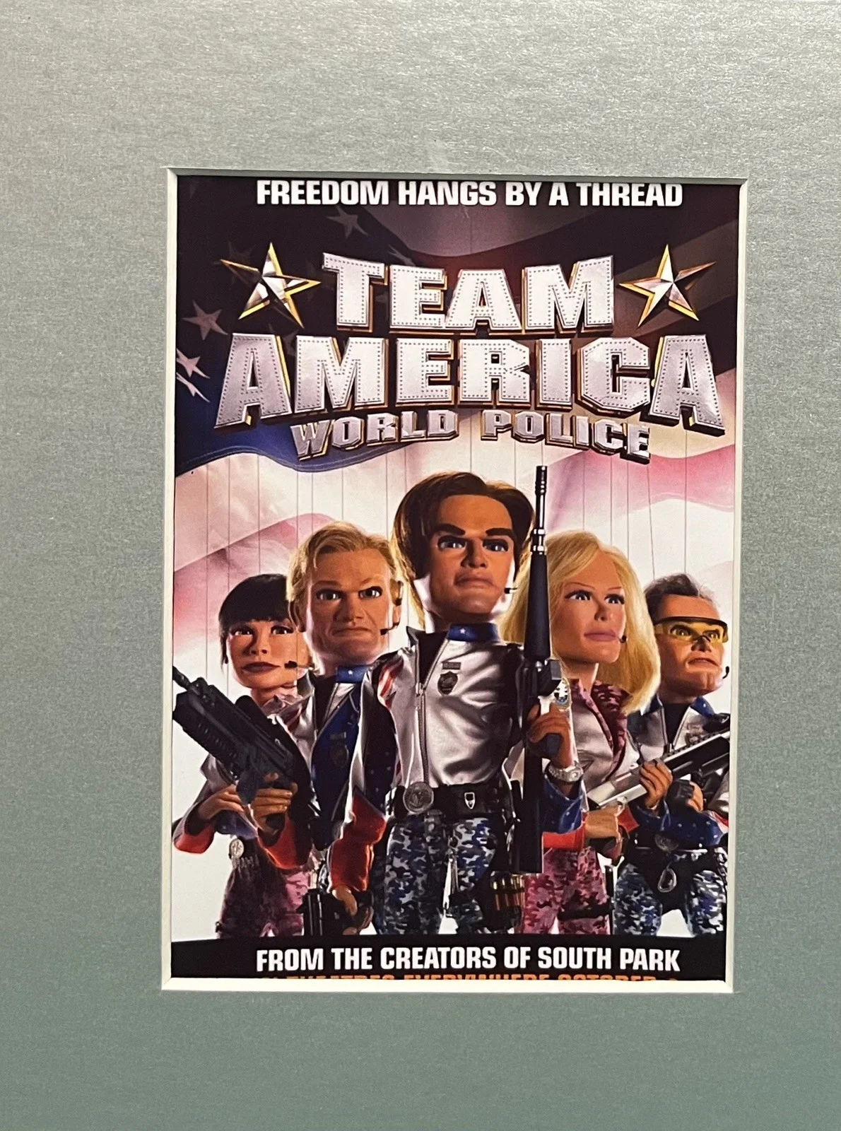 TEAM AMERICA. World police. 35mm Film Cell Mounted Display, изображение 2
