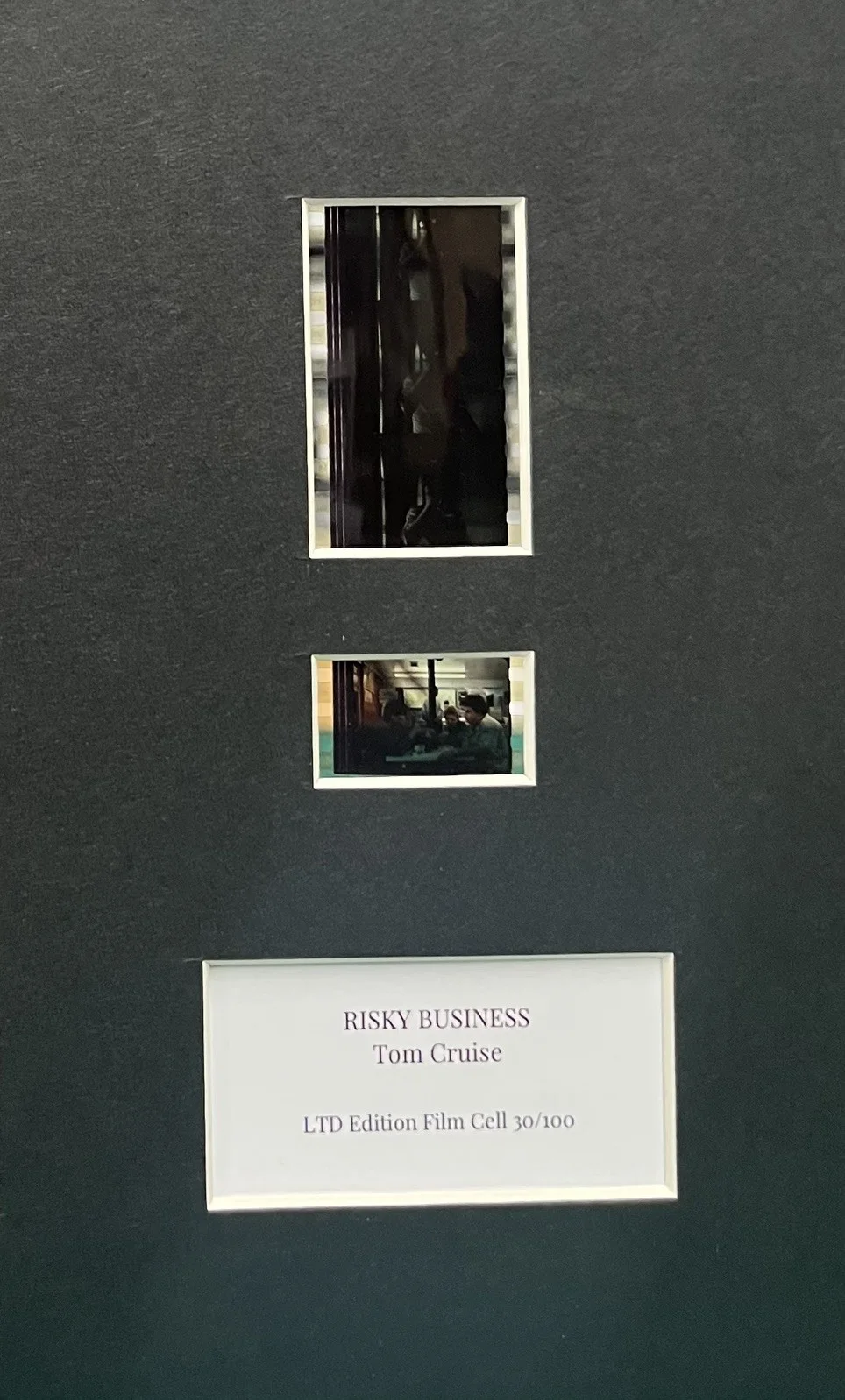 RISKY BUSINESS. 35mm Film Cell Mounted Display, image 2