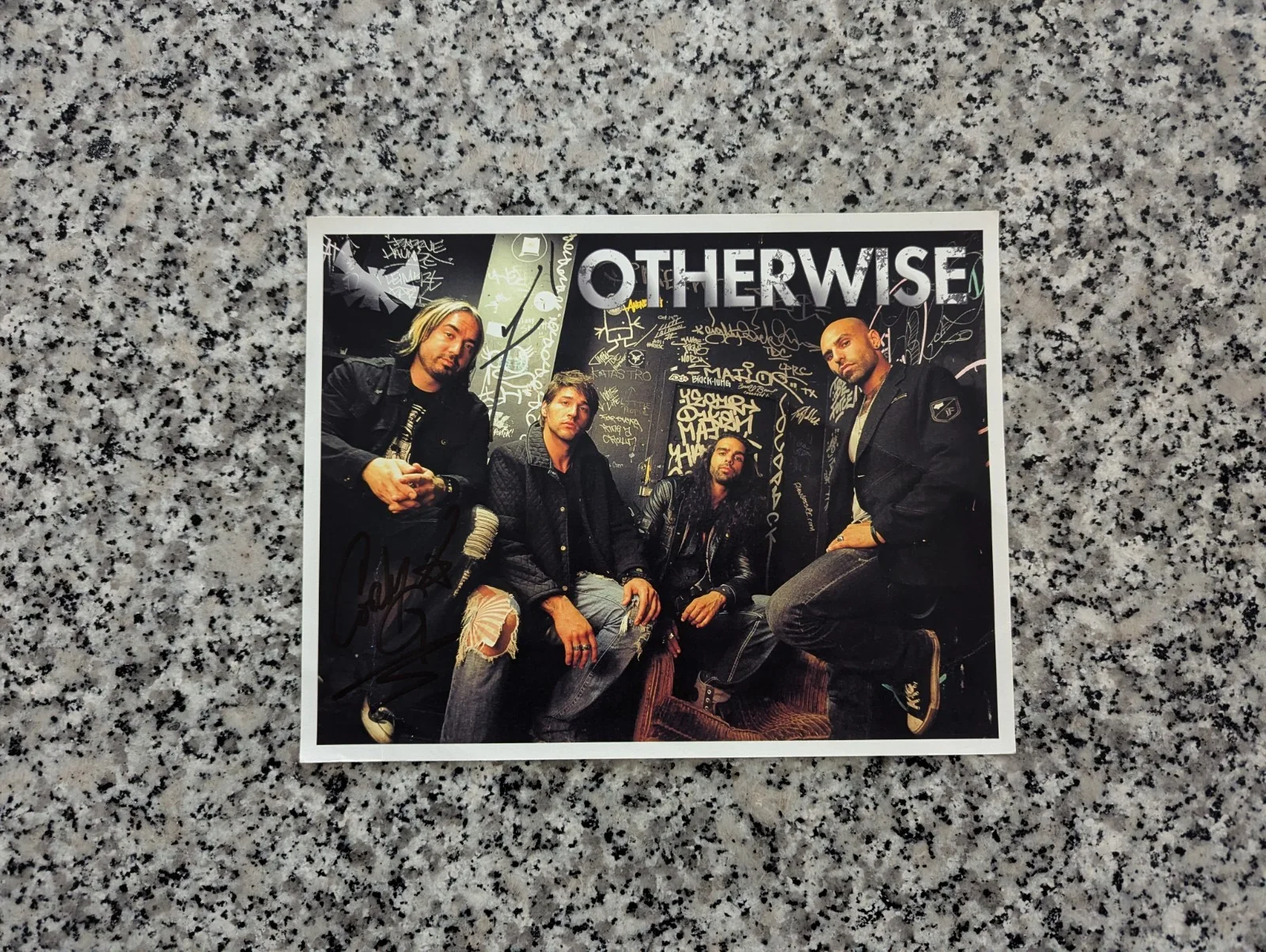 Otherwise Band Original Autographed Poster Rock Group Music 8.5x11 in, image 2