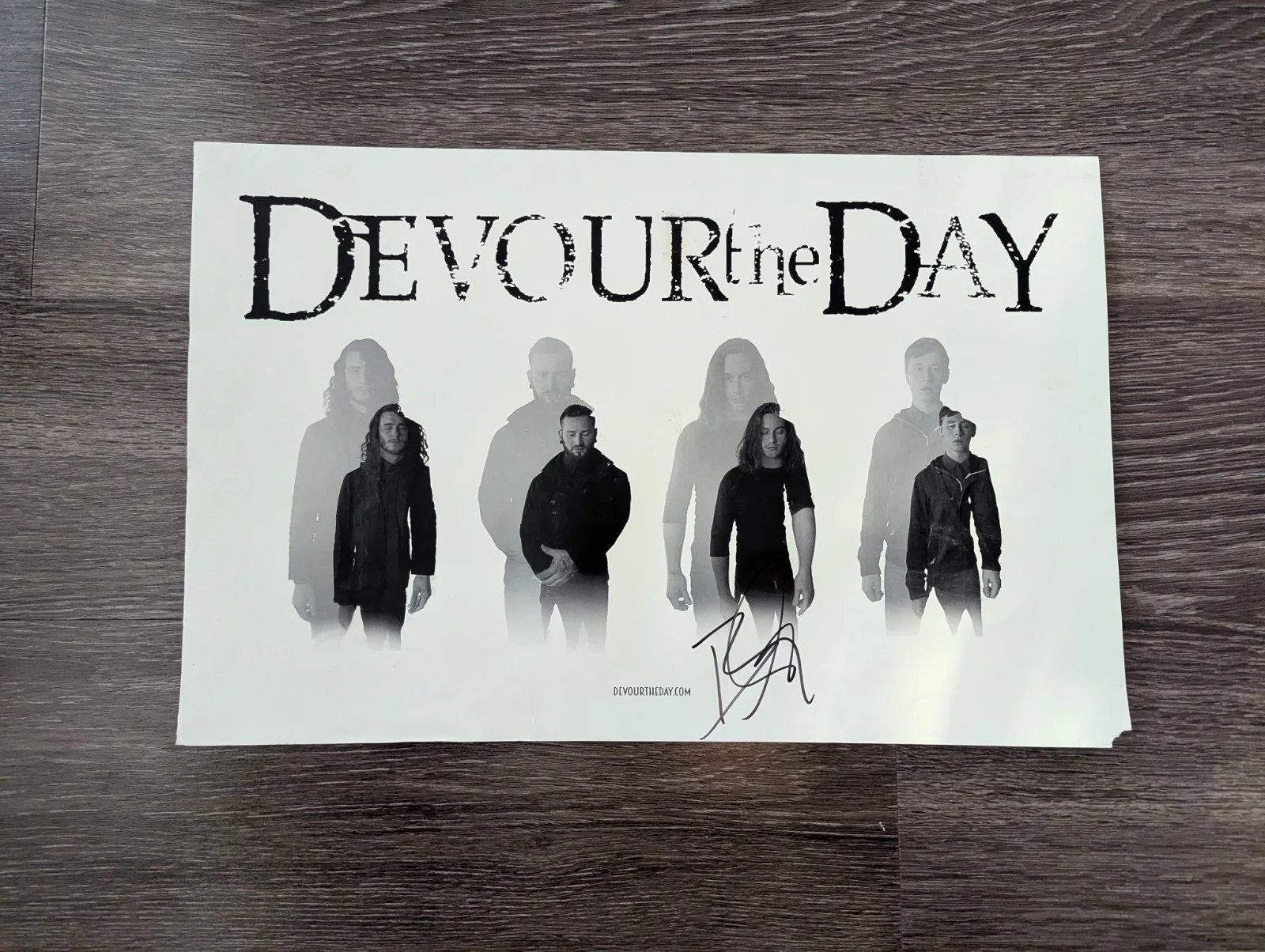 Devour the Day Original Signed Music Poster Autographed Band Collectible 11x17, image 2