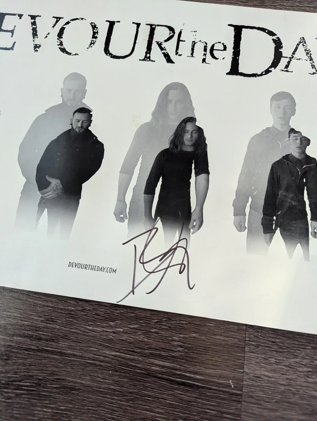 Devour the Day Original Signed Music Poster Autographed Band Collectible 11x17, image 3