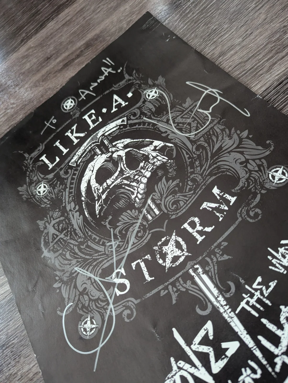 Like A Storm Love The Way You Hate Me Tour '13 Signed Band Music Poster 11x17 In, изображение 3