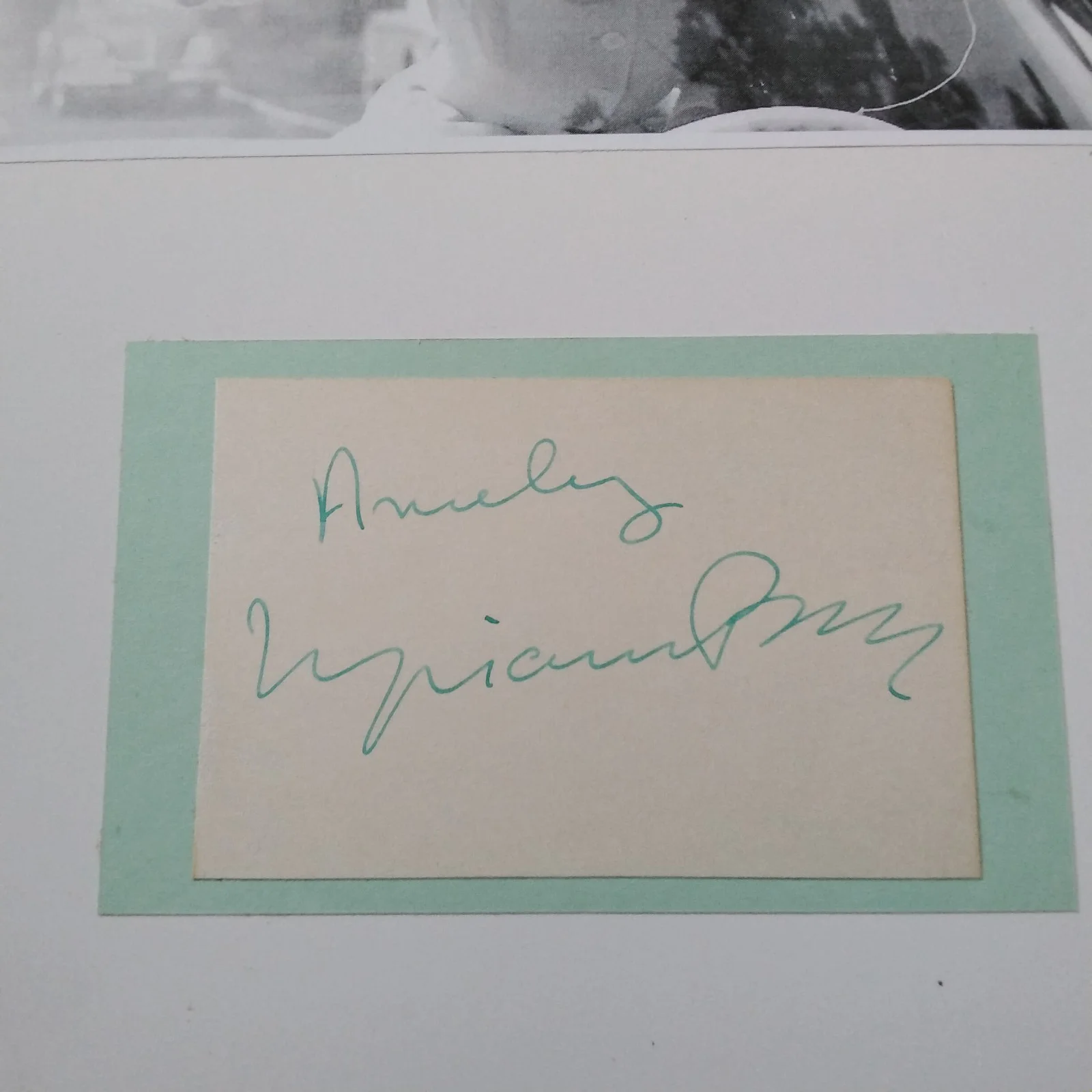 Myriam Bru SIGNED Card Photo 50s French Movie Actress Puccini Casa Ricordi, изображение 4