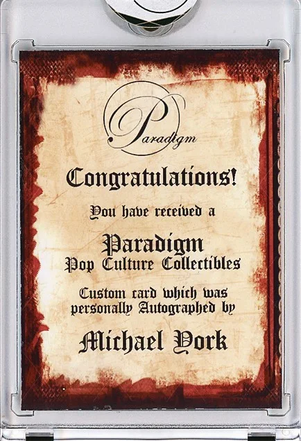 Michael York — -AUSTIN POWERS- MICHAEL YORK Signed/Autograph/Auto Certified Movie Trading Card, изображение 2