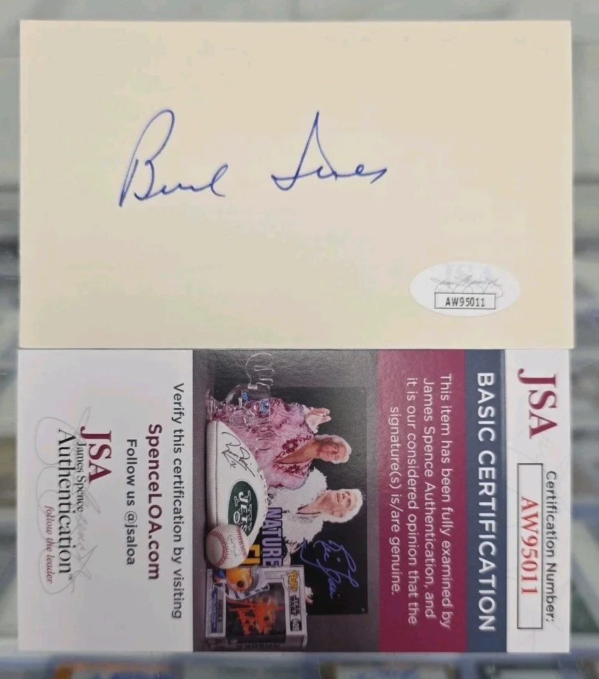 Burl Ives — Burl Ives Signed Index Card JSA Certified - "Just You And Me Kid", image 4