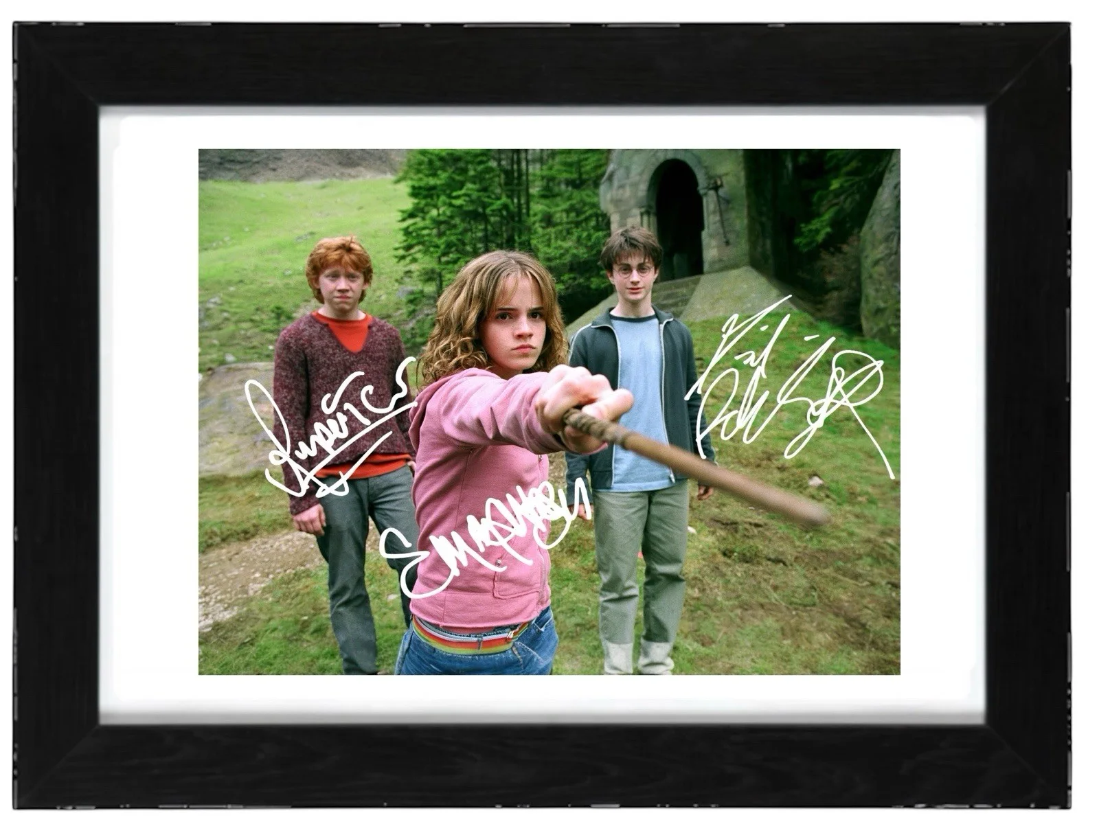 Emma Watson, Radcliffe, Grint Signed Autograph PHOTO Pre Print 6x4/A4/ Framed, изображение 2