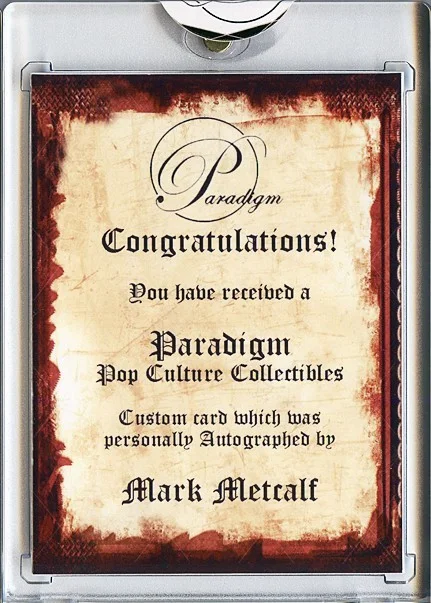 Mark Metcalf — -SEINFELD- MARK METCALF Signed/Autograph/Auto Certified TV Trading Card, изображение 2