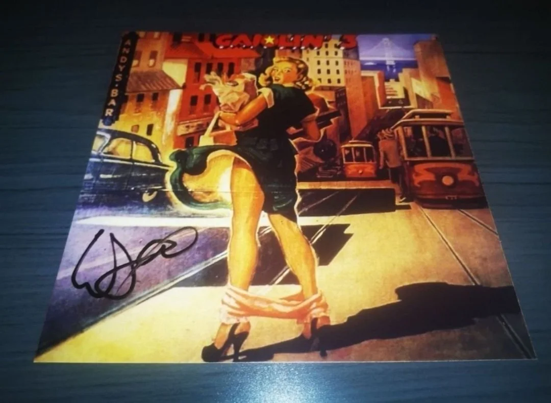 Wili Jønsson autograph Gasolin 21*21 Cm photo Card hand signed, image 2