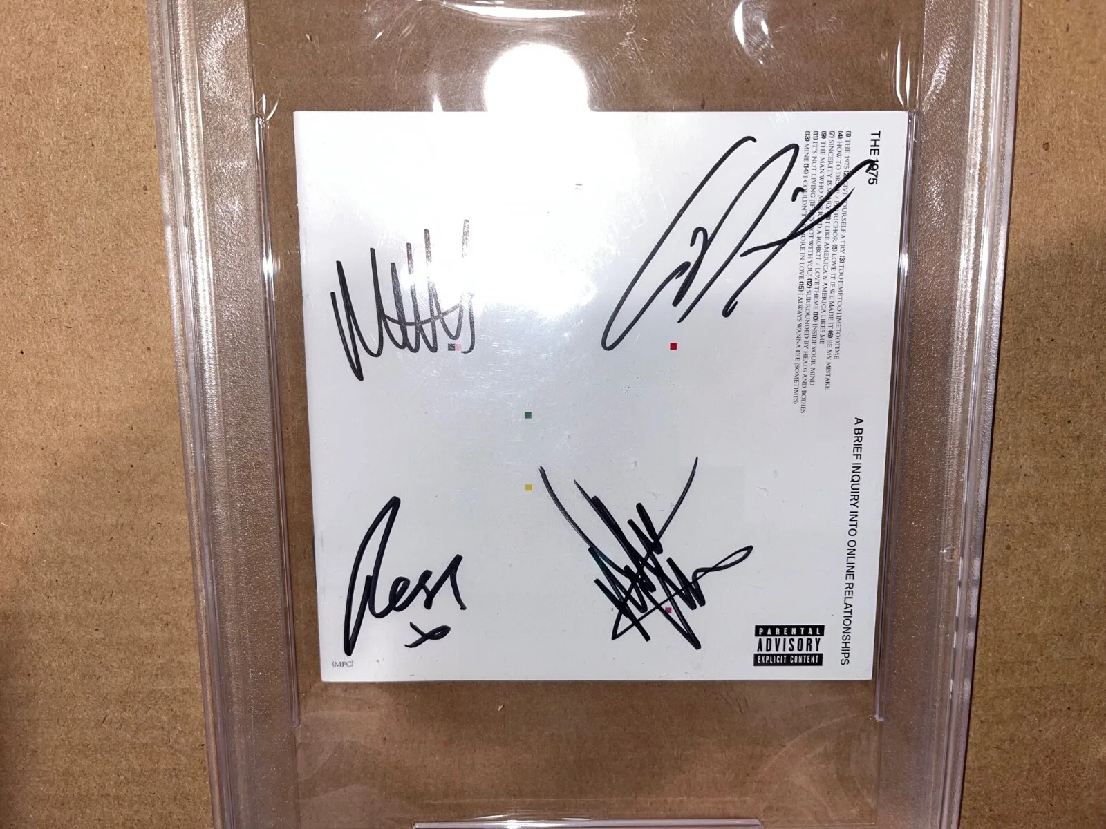 The 1975 Band Signed Autographed PSA/DNA Slabbed Slab Encapsulated Autograph, image 3