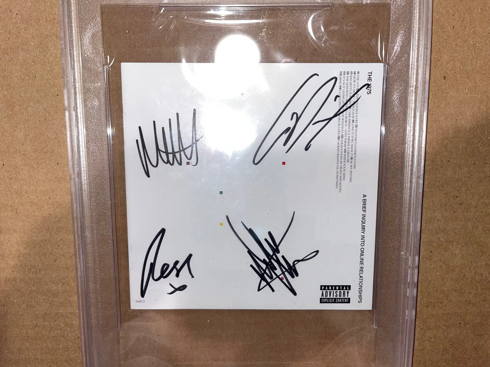 The 1975 Band Signed Autographed PSA/DNA Slabbed Slab Encapsulated Autograph, image 4