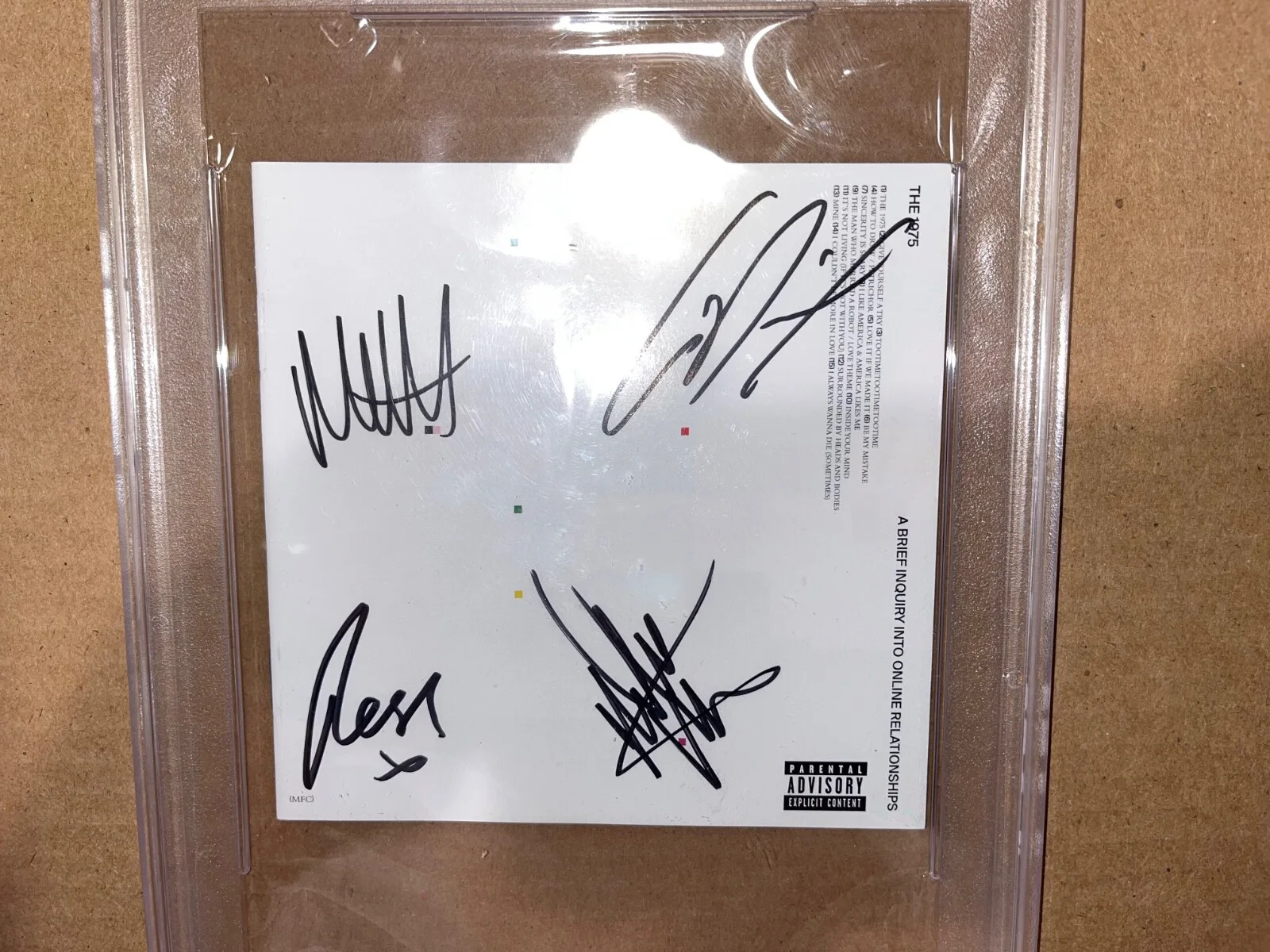 The 1975 Band Signed Autographed PSA/DNA Slabbed Slab Encapsulated Autograph, image 5