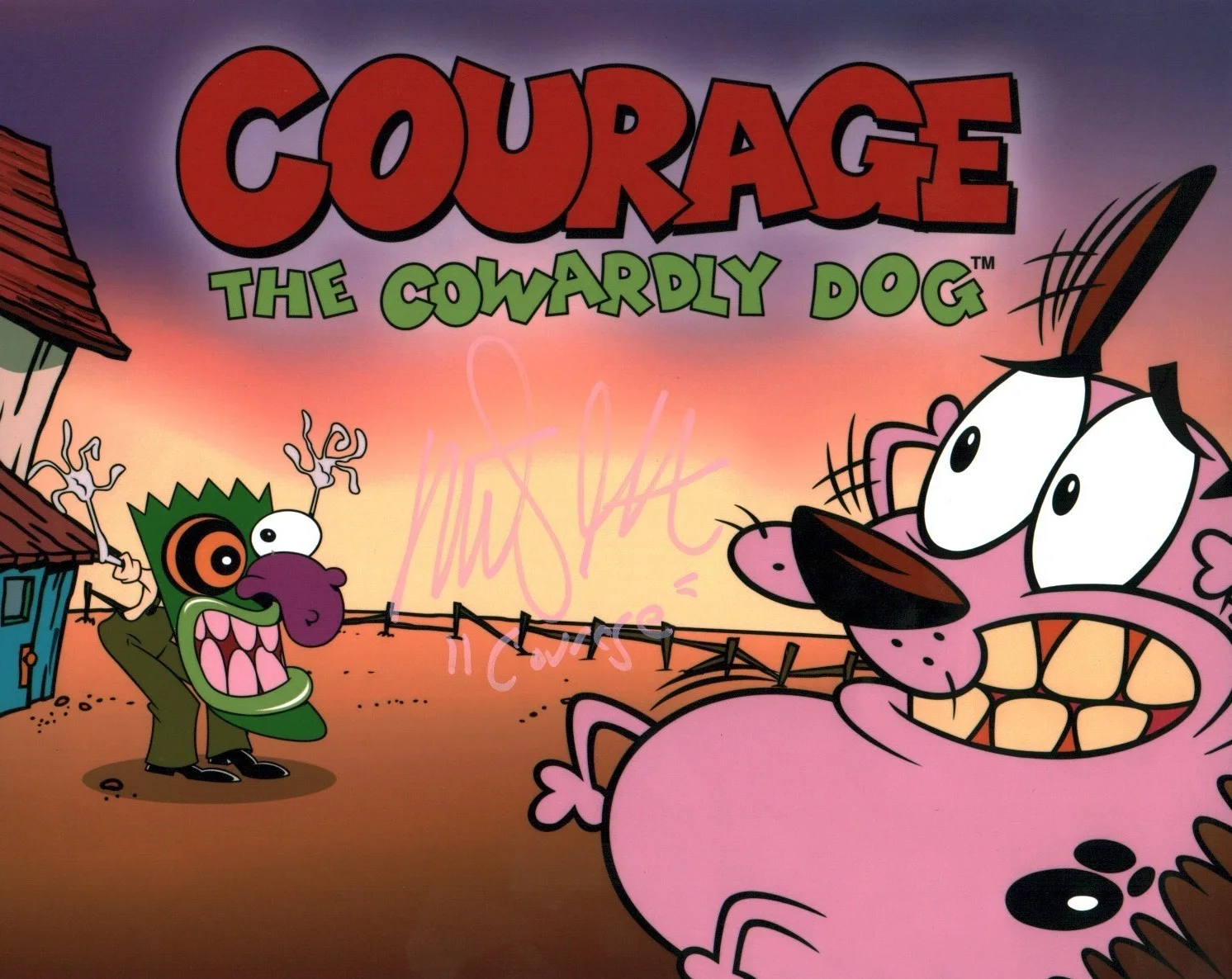 Marty Grabstein — Marty Grabstein Courage the Cowardly Dog 8x10 Signed Photo JSA Certified Auto