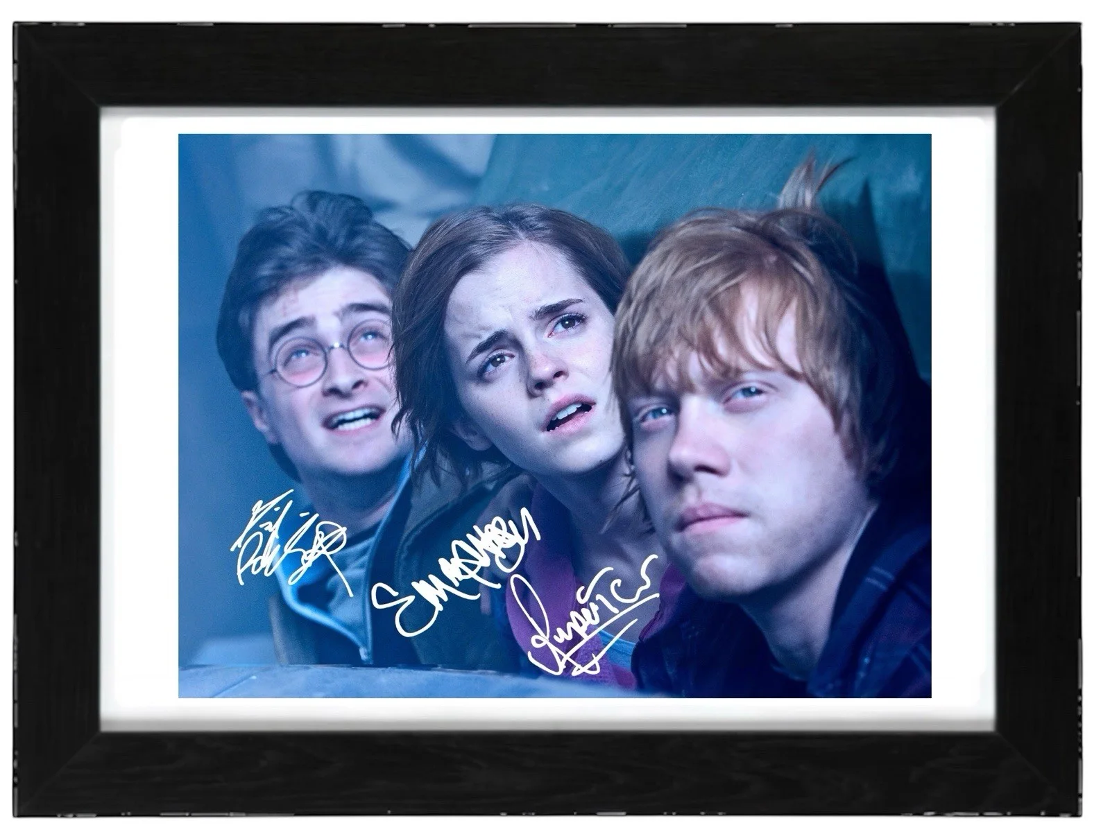 Emma Watson, Radcliffe, Grint Signed Autograph PHOTO Pre Print 6x4/A4/ Framed, изображение 2