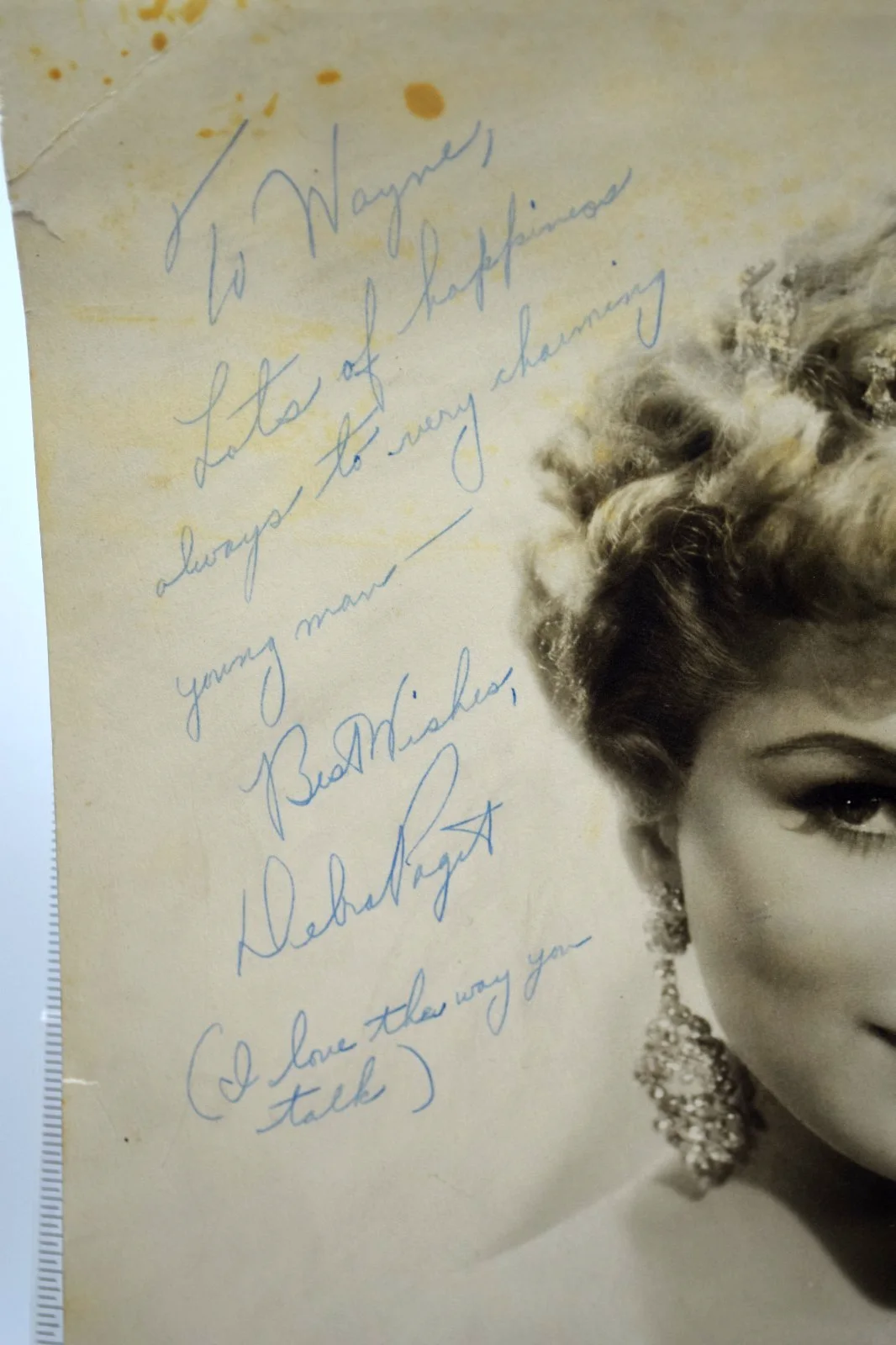 Debra Paget — ULTRA-RARE 1955 Debra Paget 14 x 11 AUTOGRAPHED PHOTO READ Description INFO, image 3