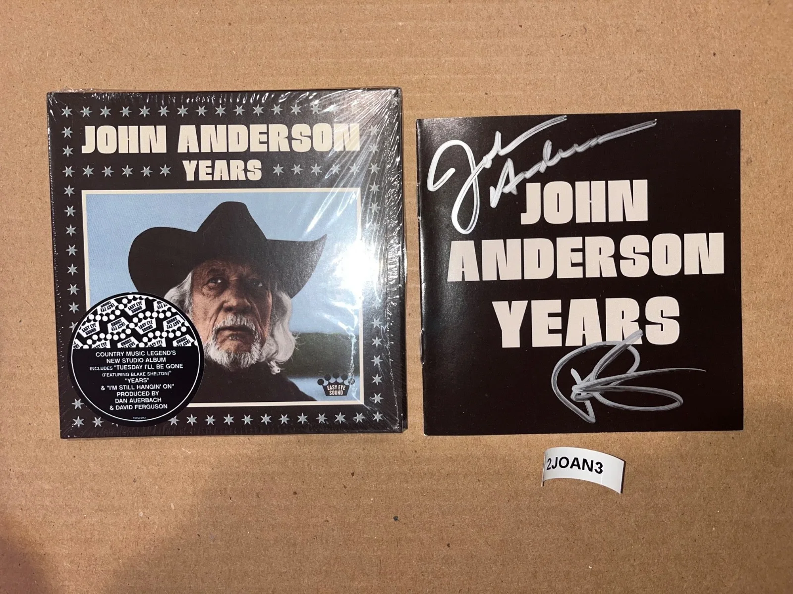 John Anderson and Dan Auerbach Black Keys Signed Autographed CD Years, image 3