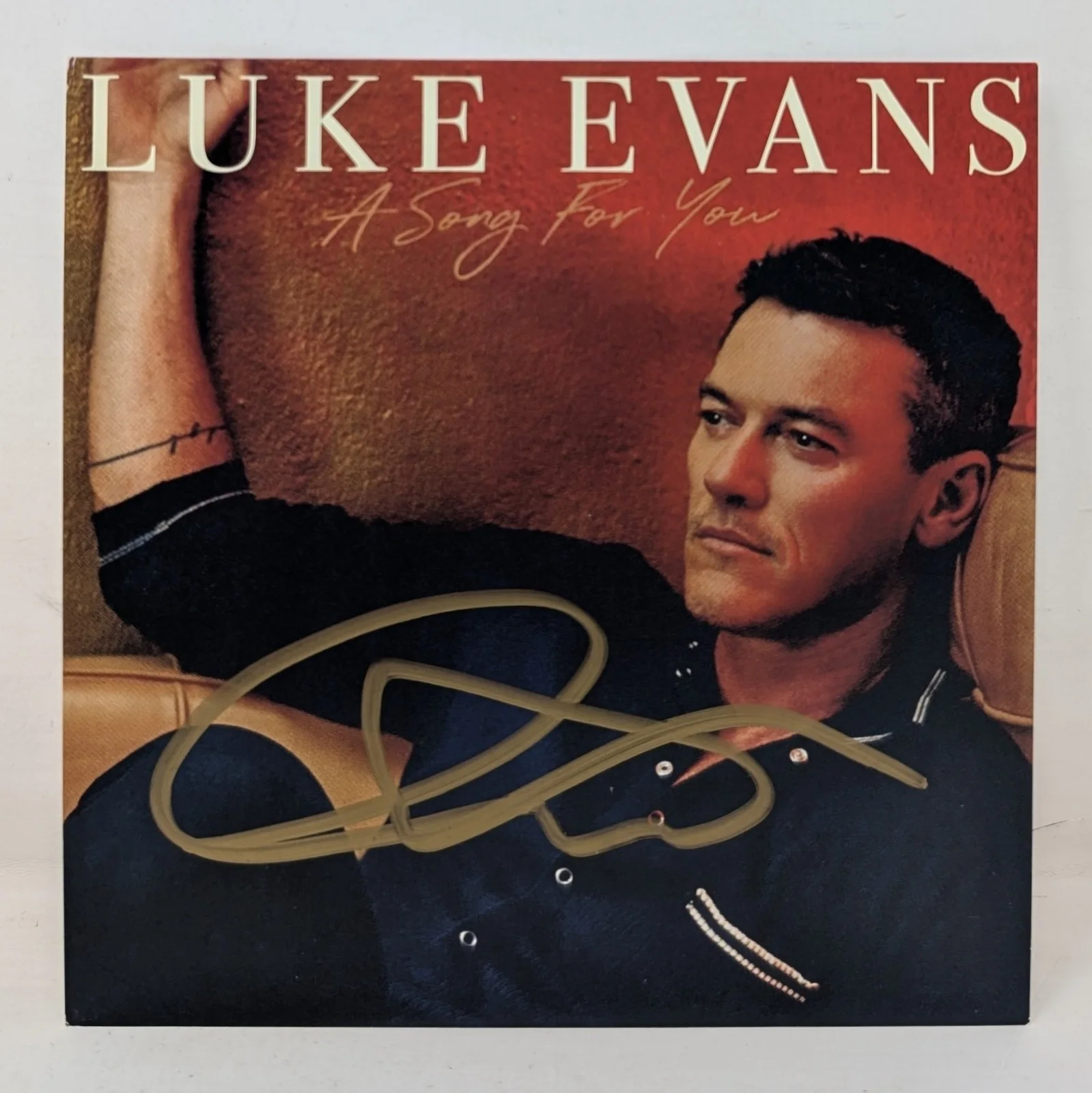 Luke Evans - A Song For You 2022 CD Signed Insert Actor Singer Autographed, image 2