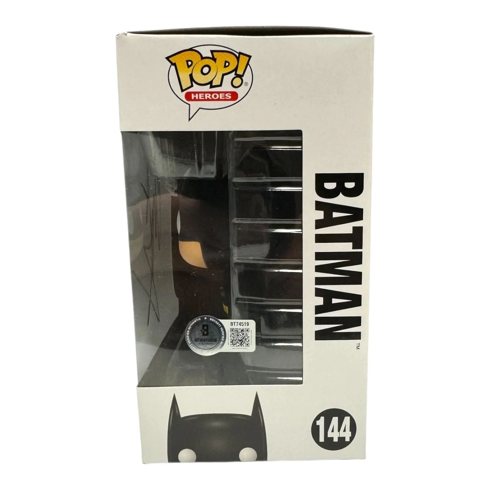 CHRISTIAN BALE — Christian Bale Signed Autograph Batman Funko Pop 144 Beckett Bas The Dark Knight, image 2