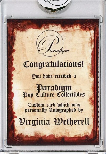 Virginia Wetherell — -DRACULA- VIRGINIA WETHERELL Signed/Autograph/Auto Certified Horror Movie Card, изображение 2