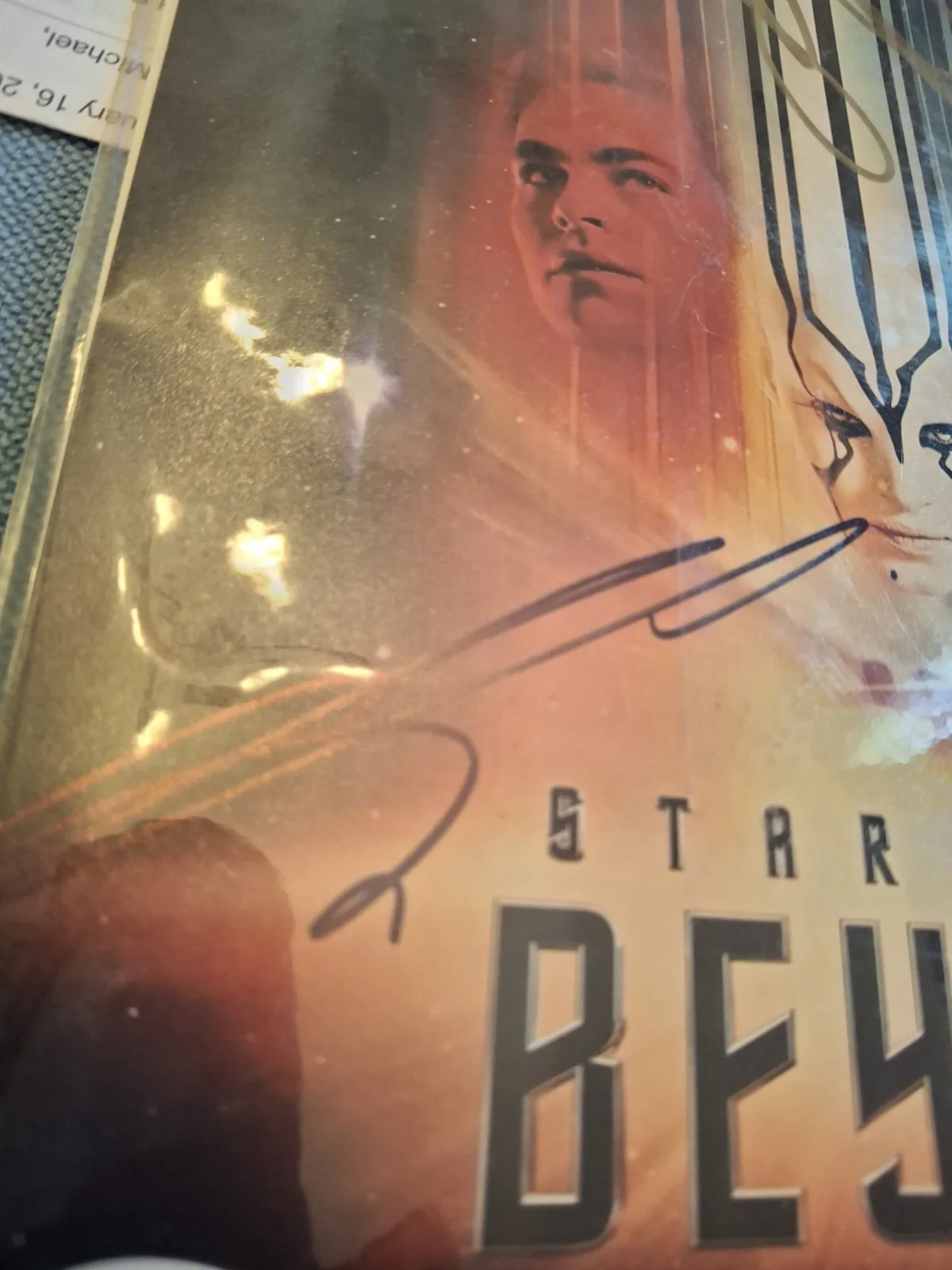 The 8x12 Photo Signed By Sofia BOUTELLA JJ ABRAHMS and JUSTIN LIN Autos JSA, image 2