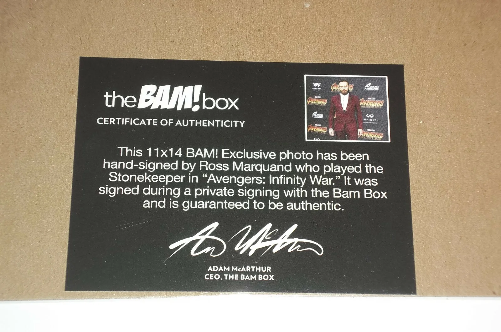 Ross Marquand — Ross Marquand (Stonekeeper/Avengers Infinity War) Signed 11x14 Photo,Bam Box COA, изображение 4