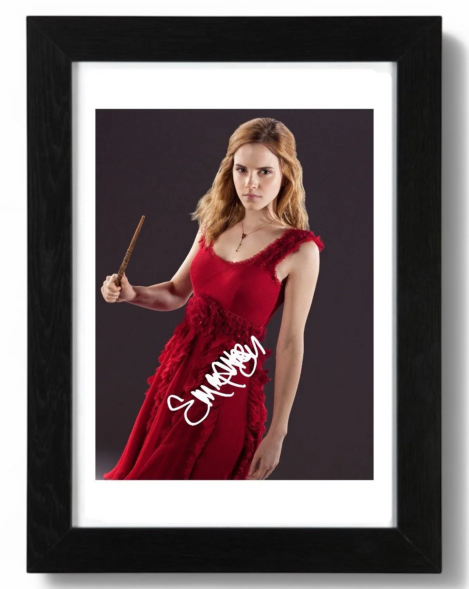 Emma Watson Signed Autograph PHOTO Pre Print 6x4/A4/ Framed Harry Potter, image 2