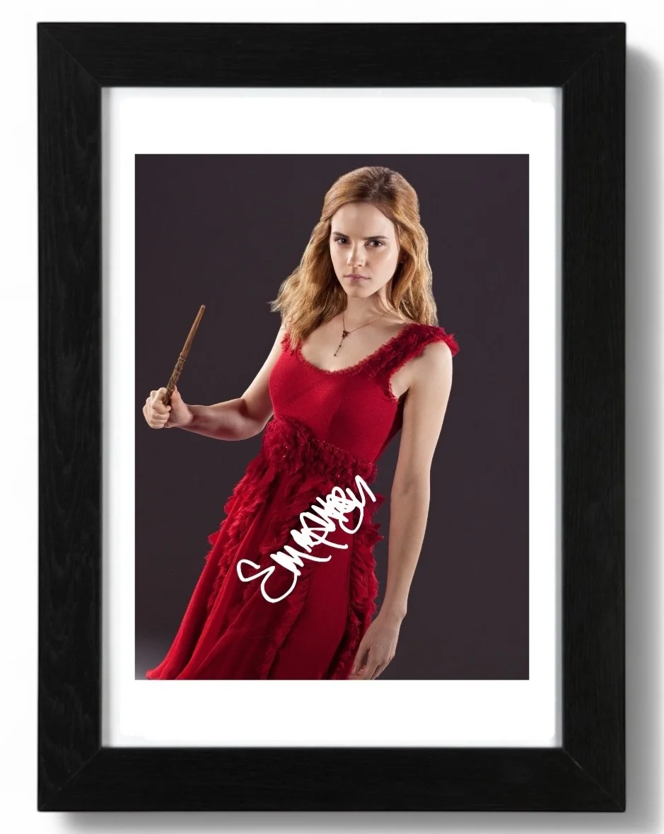 Emma Watson Signed Autograph PHOTO Pre Print 6x4/A4/ Framed Harry Potter, image 3
