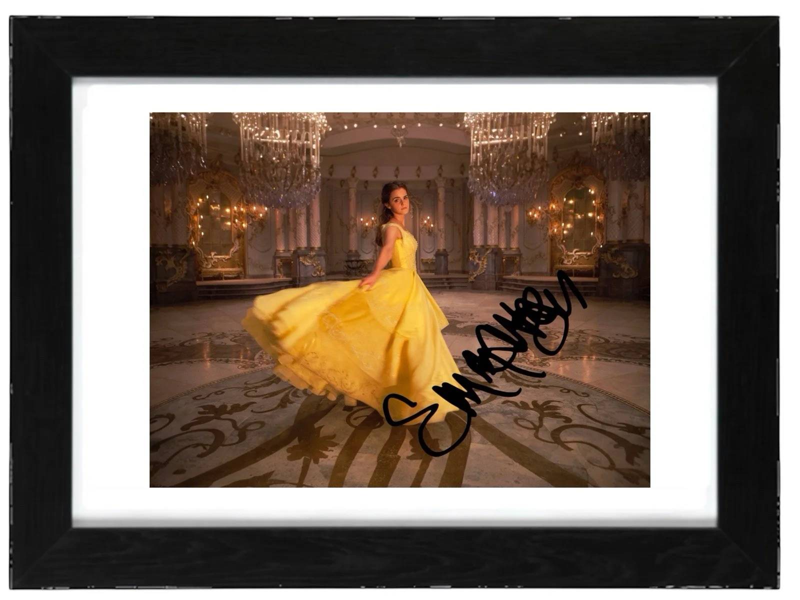 Emma Watson Signed Autograph PHOTO Pre Print 6x4/A4/ Framed Beauty And The Beast, image 2