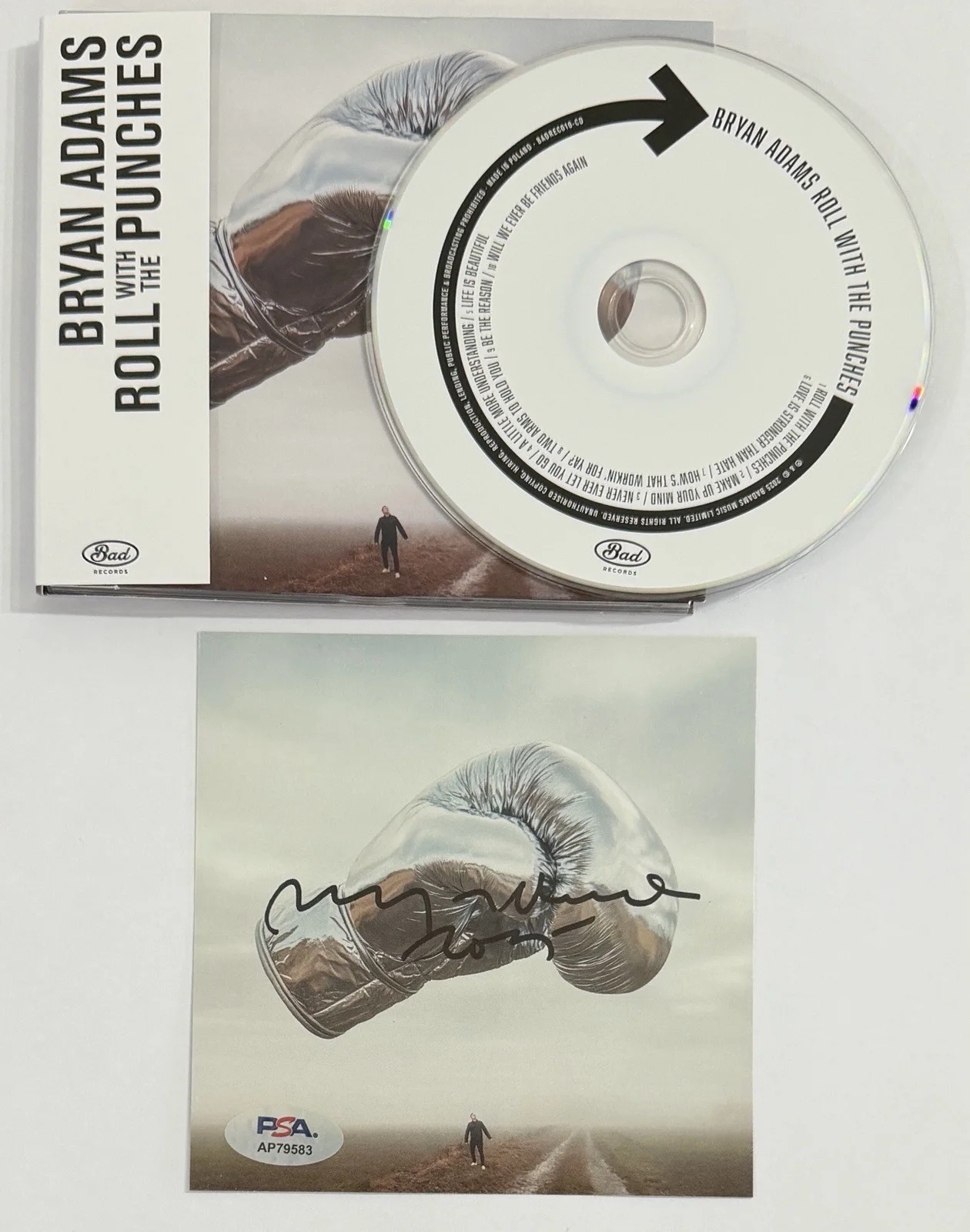 BRYAN ADAMS ROLL WITH THE PUNCHES SIGNED ALBUM PHOTO & CD PSA DNA COA AUTOGRAPH, image 3
