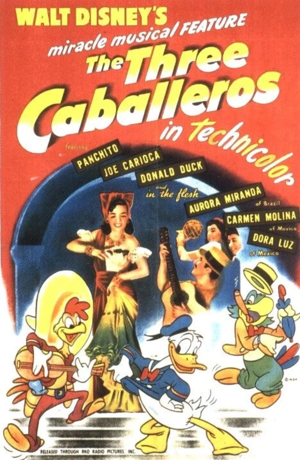 Walt Disney's The Three Caballeros (1944) Very Rare Unmounted 35mm Film Cells, изображение 2