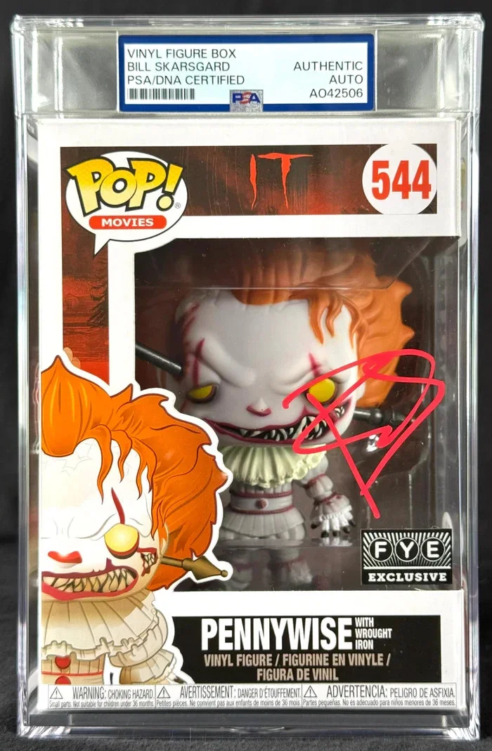 Bill Skarsgard — Bill Skarsgard Signed Auto Funko Pennywise PSA/DNA Authenticated Encapsulated