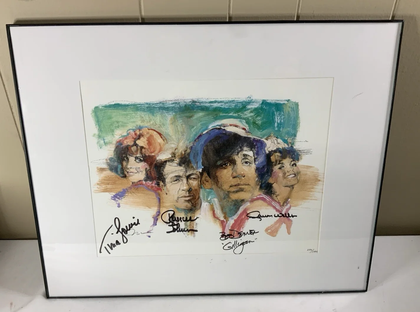 Tina Louise, Russell Johnson, Bob Denver, Dawn Wells — “GILLIGAN'S ISLAND” Autographed By 4 270/1000 20" x 18" framed Bob Denver signed