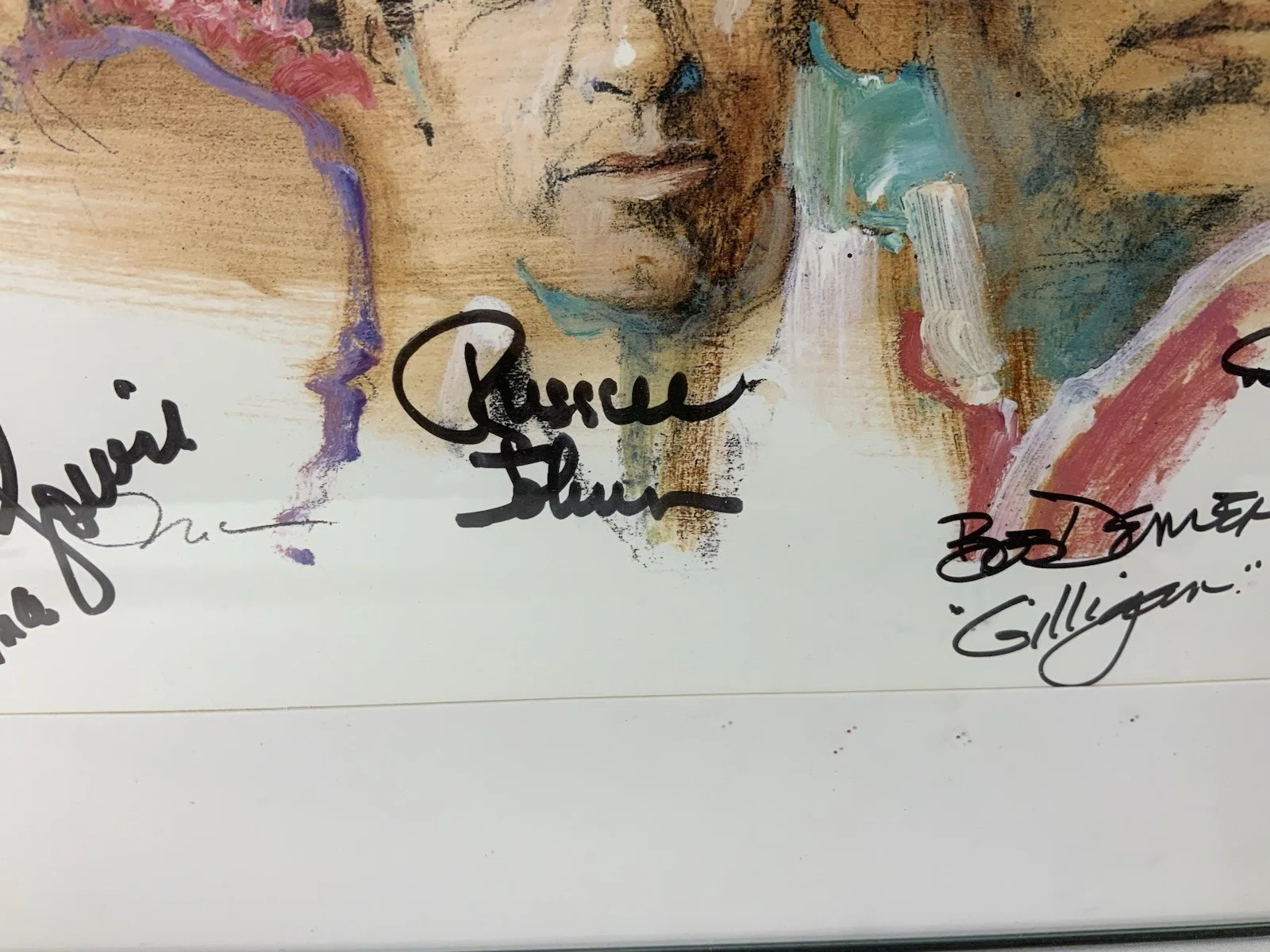 Tina Louise, Russell Johnson, Bob Denver, Dawn Wells — “GILLIGAN'S ISLAND” Autographed By 4 270/1000 20" x 18" framed Bob Denver signed, изображение 3