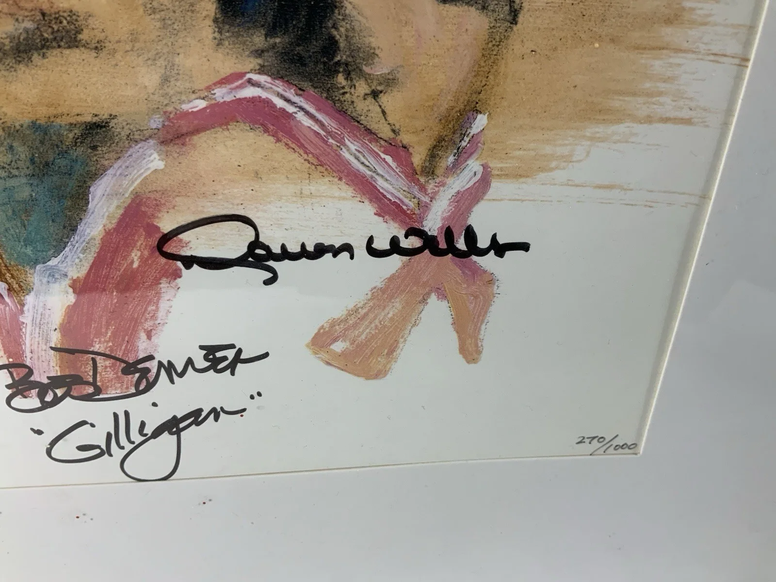 Tina Louise, Russell Johnson, Bob Denver, Dawn Wells — “GILLIGAN'S ISLAND” Autographed By 4 270/1000 20" x 18" framed Bob Denver signed, изображение 5