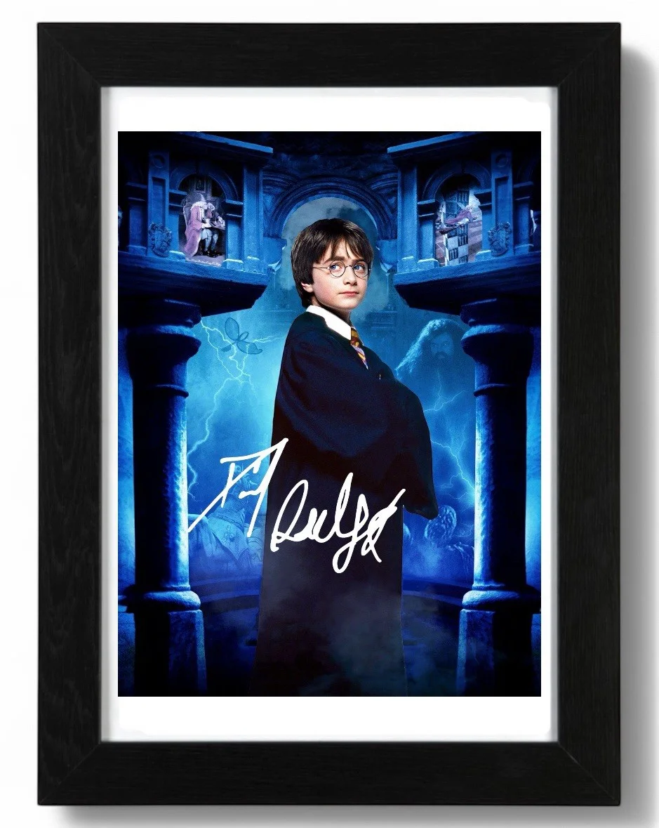 Daniel Radcliffe Signed Autograph PHOTO Pre Print 6x4/A4/ Framed Harry Potter, изображение 2