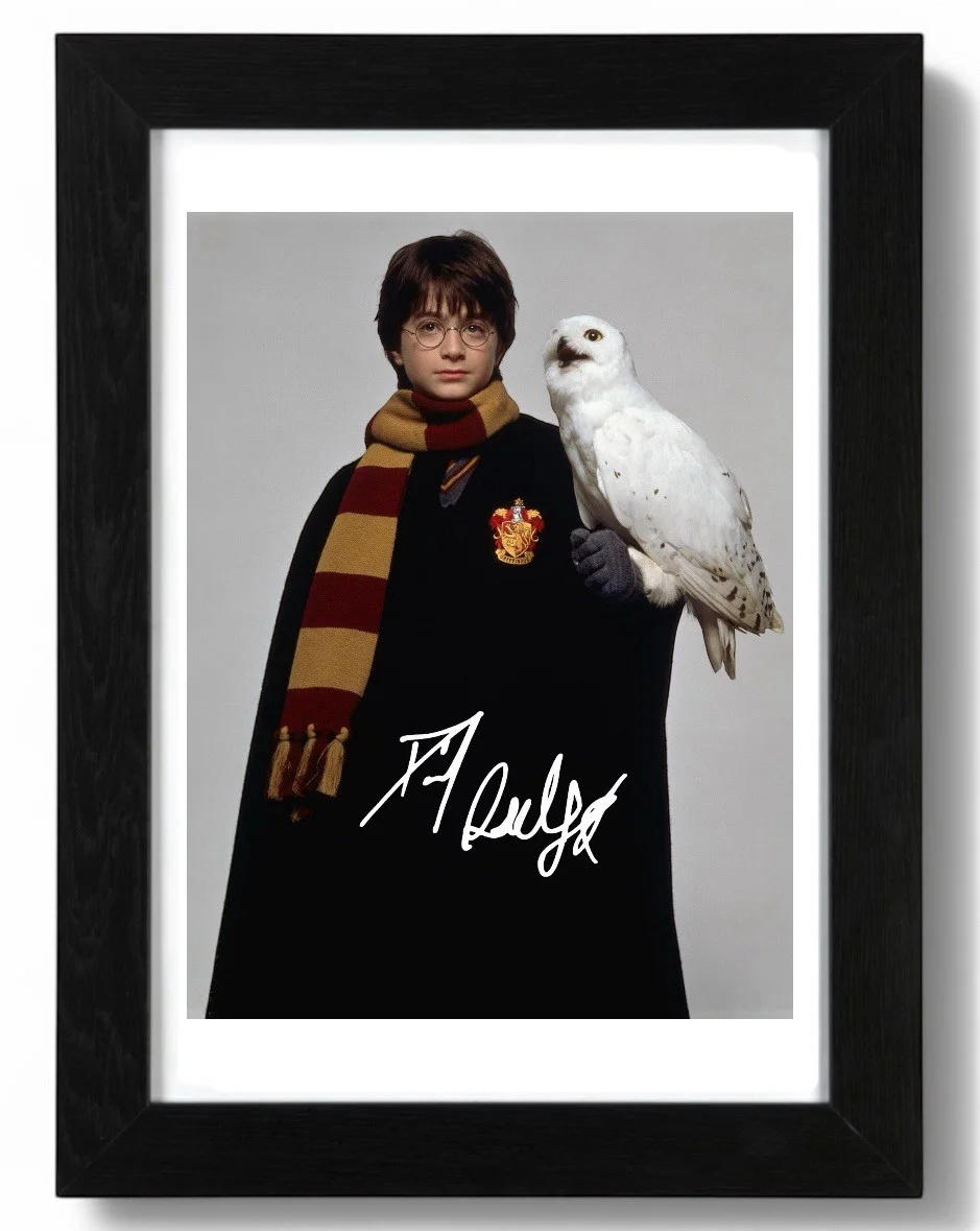 Daniel Radcliffe Signed Autograph PHOTO Pre Print 6x4/A4/ Framed Harry Potter, изображение 2