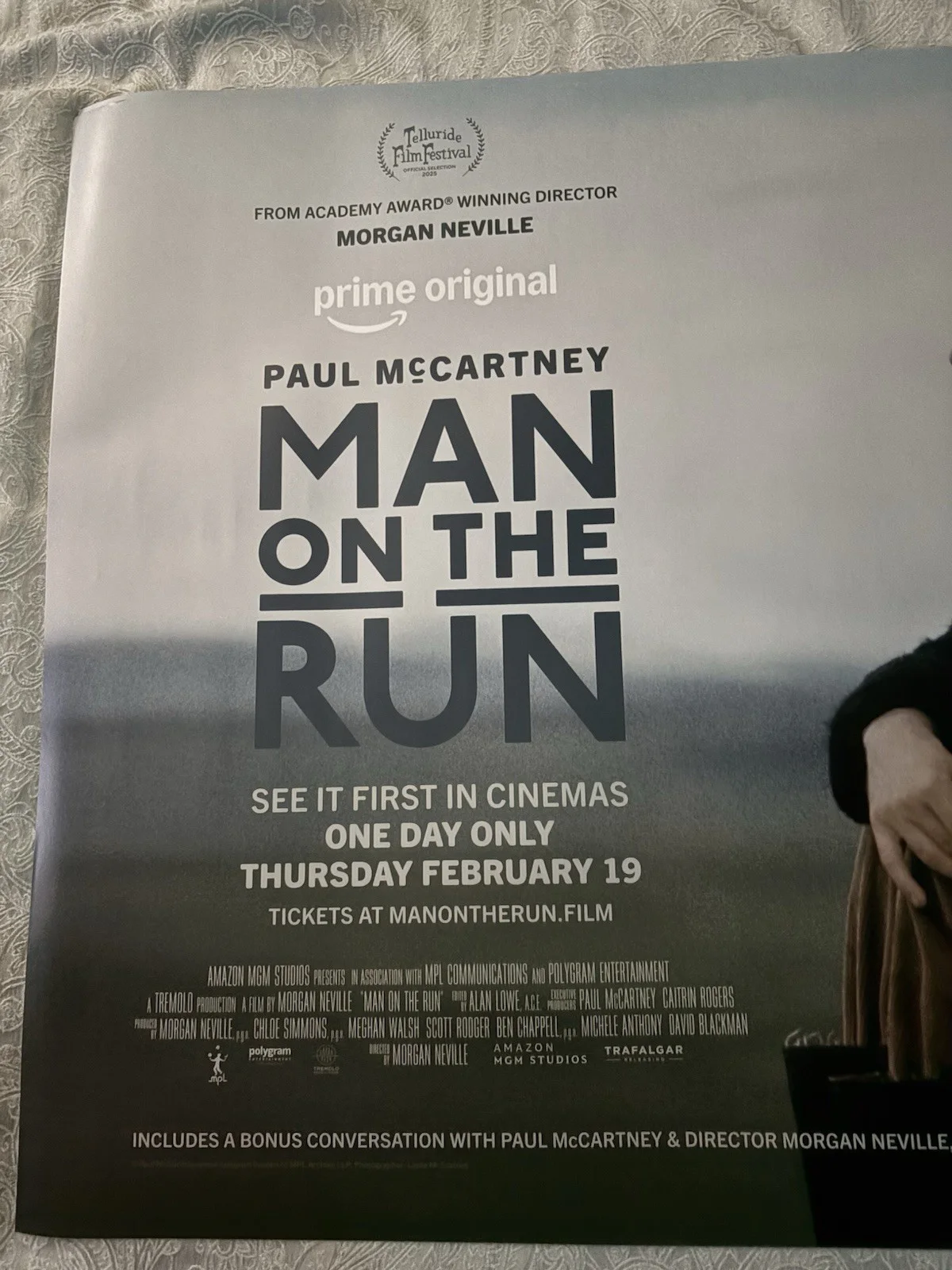 Paul McCartney - Man On The Run (UK Quad Cinema Poster), изображение 2