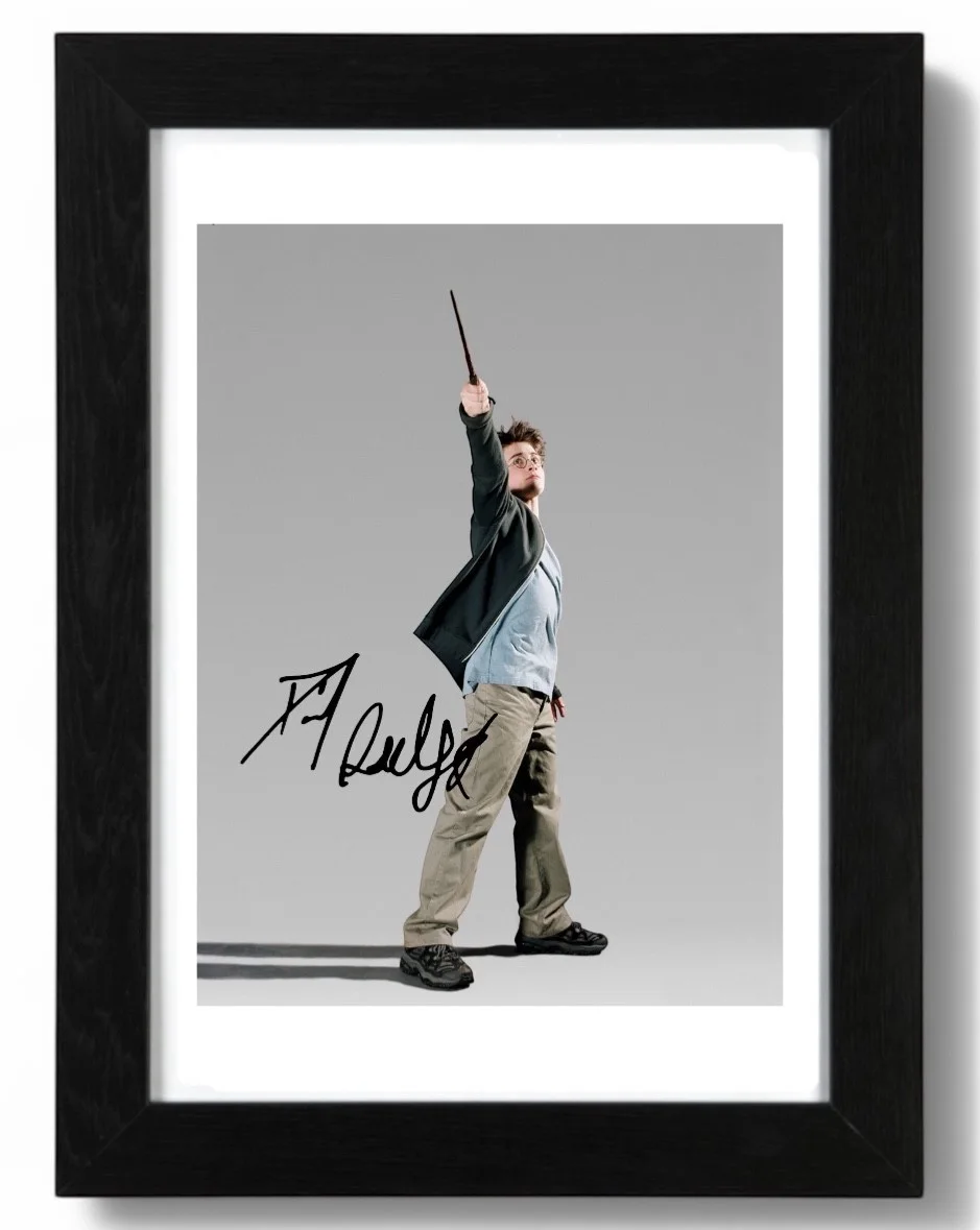 Daniel Radcliffe Signed Autograph PHOTO Pre Print 6x4/A4/ Framed Harry Potter, изображение 3
