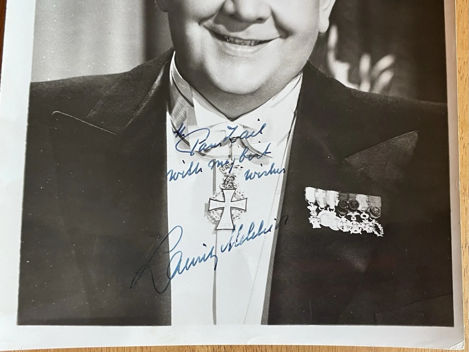 Danish Opera Singer Lauritz Melchior Autographed Photo, image 2