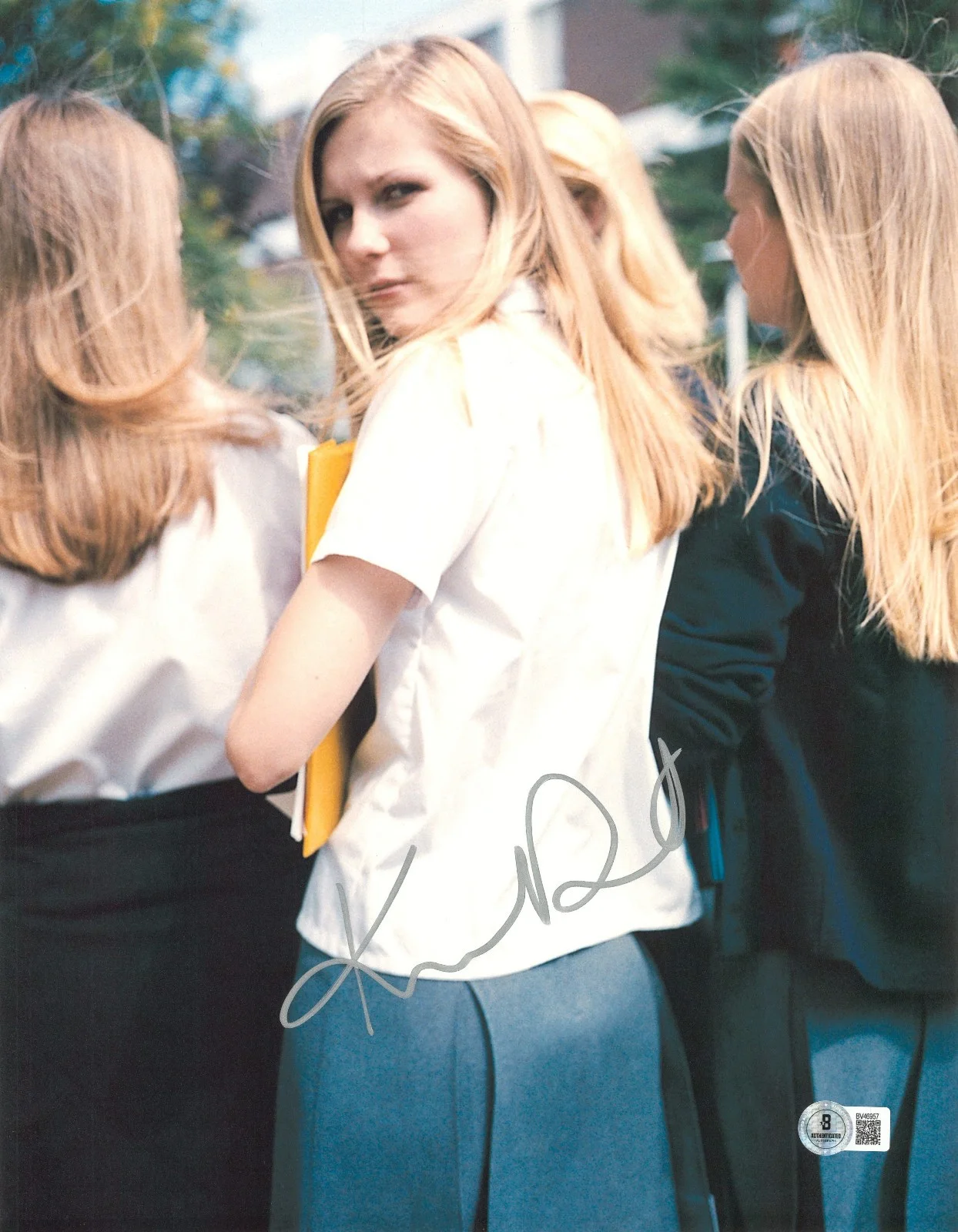 Kirsten Dunst — Kirsten Dunst Signed Autograph The Virgin Suicides 11X14 Photo Beckett BAS