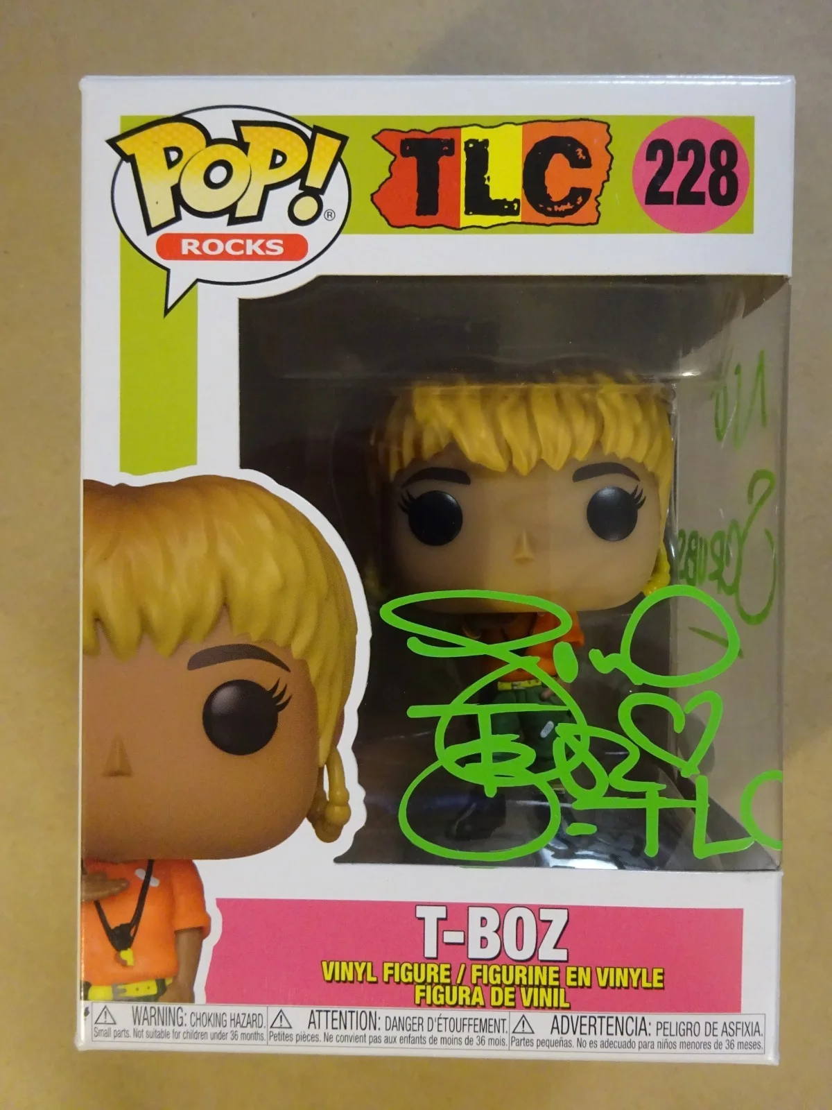 Signed T-Boz Autographed TLC Music Rocks Funko Pop #228 JSA COA, изображение 2