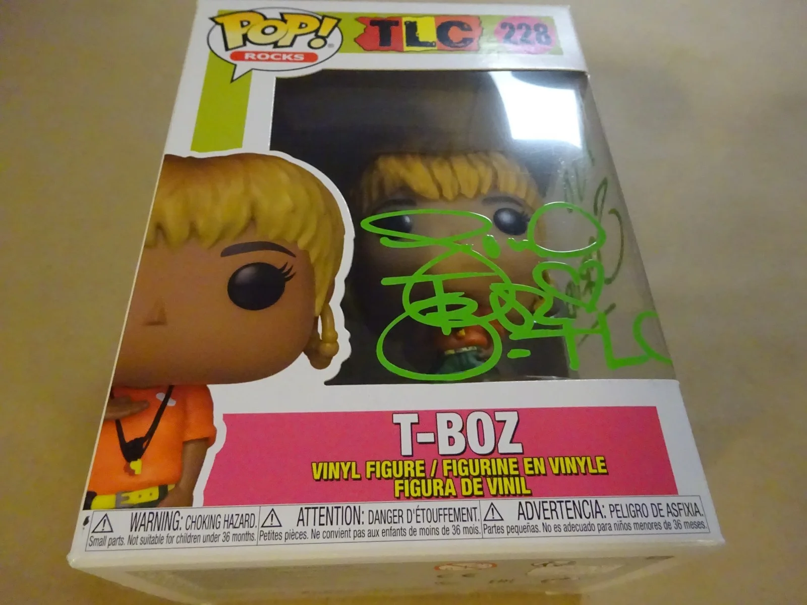 Signed T-Boz Autographed TLC Music Rocks Funko Pop #228 JSA COA, изображение 3